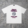 retro trkiye football unisex pure cotton t shirt — slate background