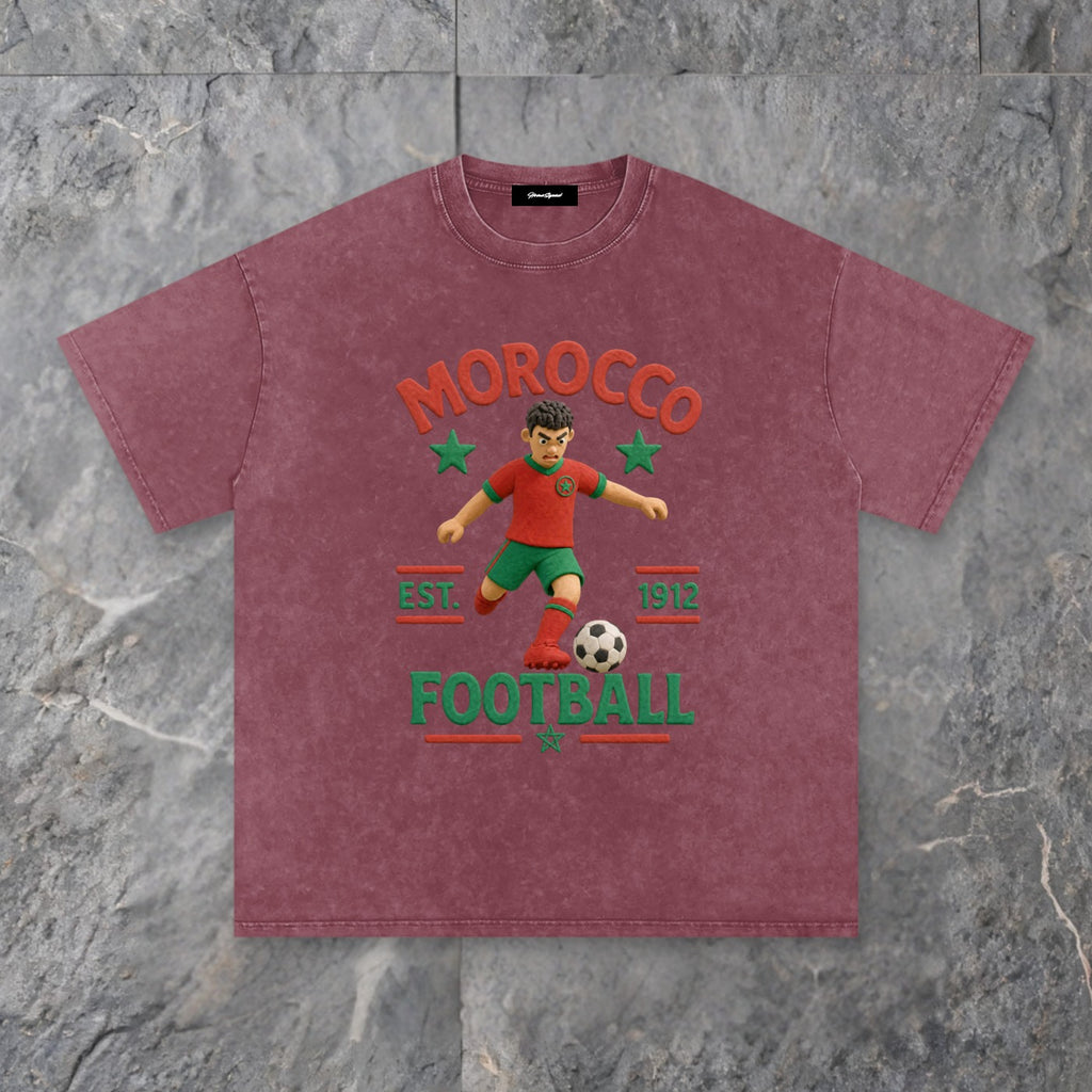 claymation series snow washed cotton t shirt morocco edition — slate background