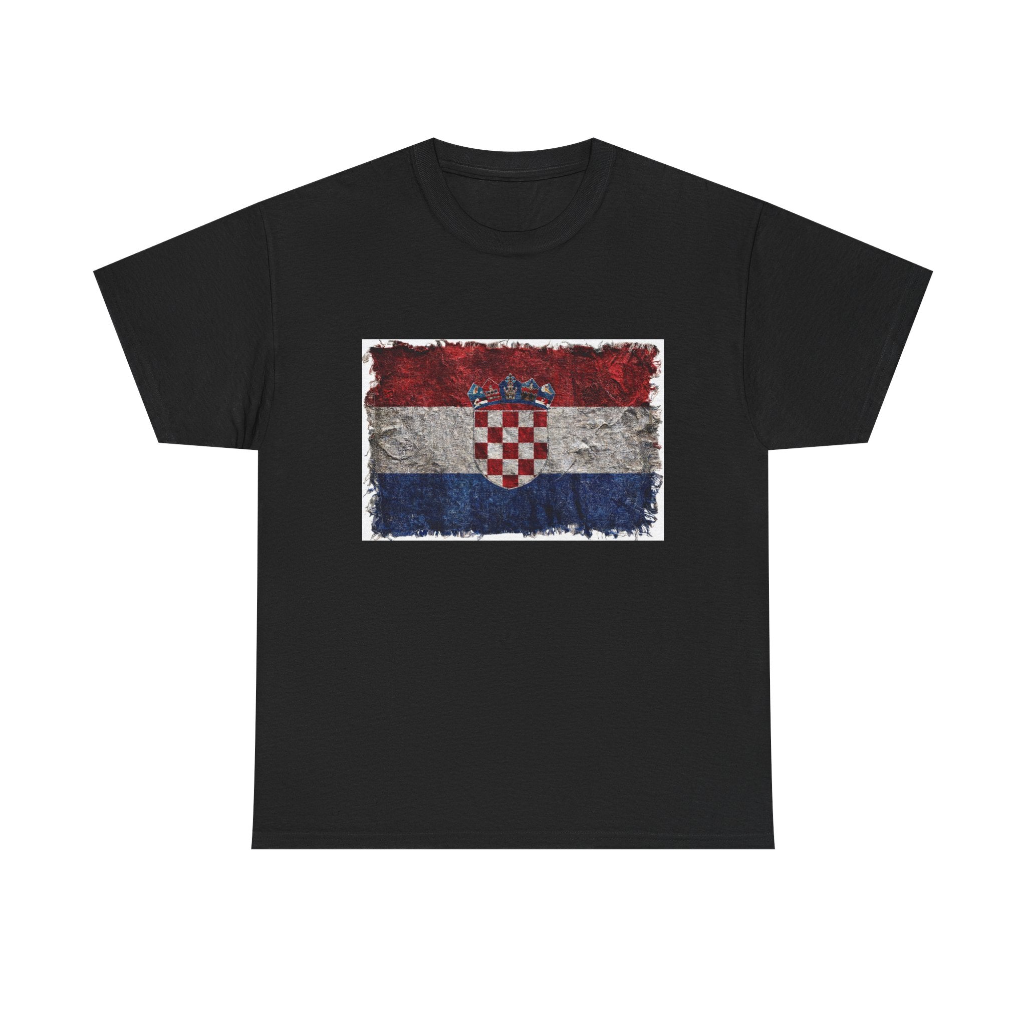 Distressed Croatia Flag Tee | Croatia Graphic Cotton T-Shirt