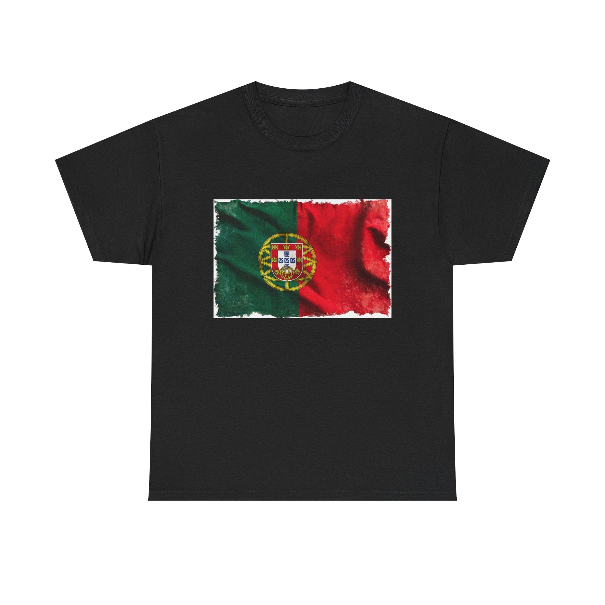 Distressed Portugal Flag Tee | Portugal Graphic Cotton T-Shirt
