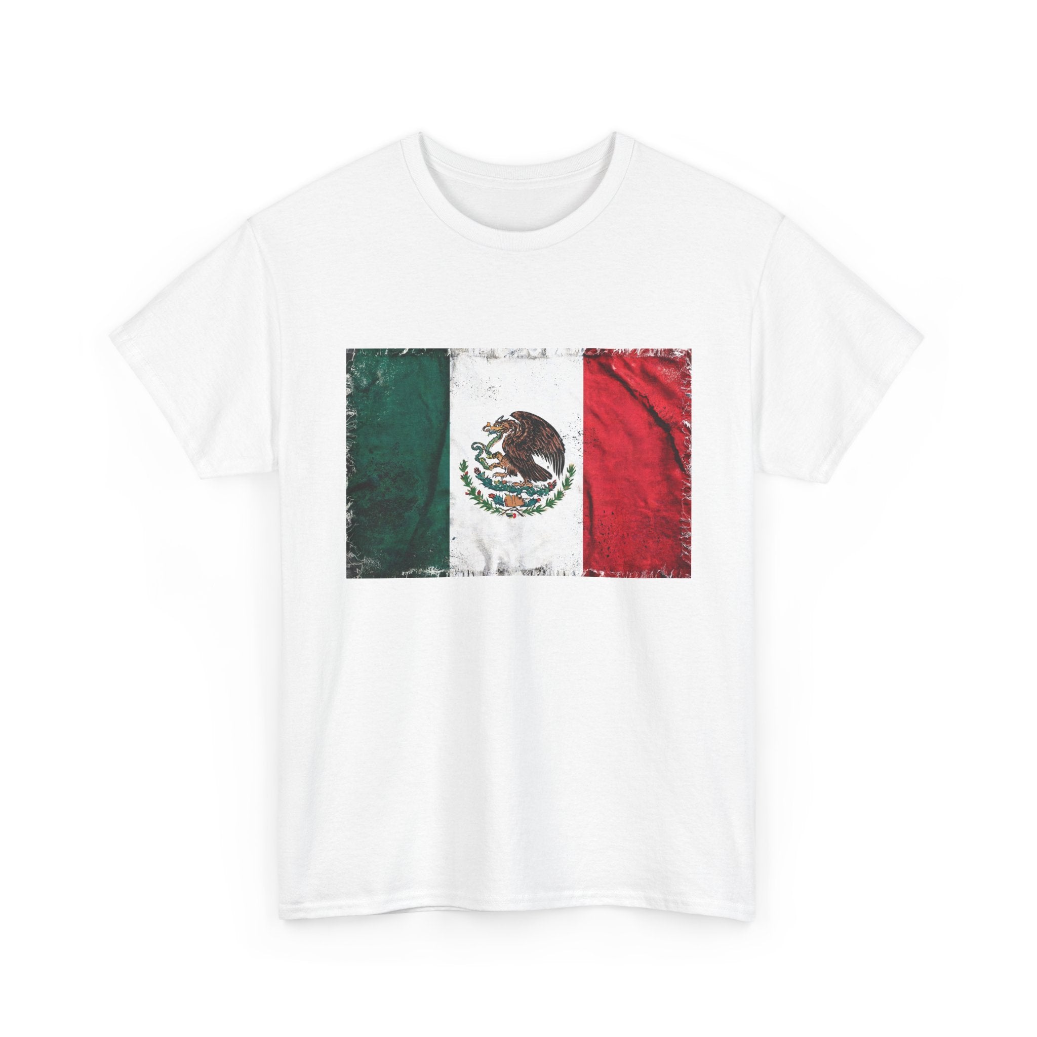 Distressed Mexico Flag Tee | Mexico Graphic Cotton T-Shirt
