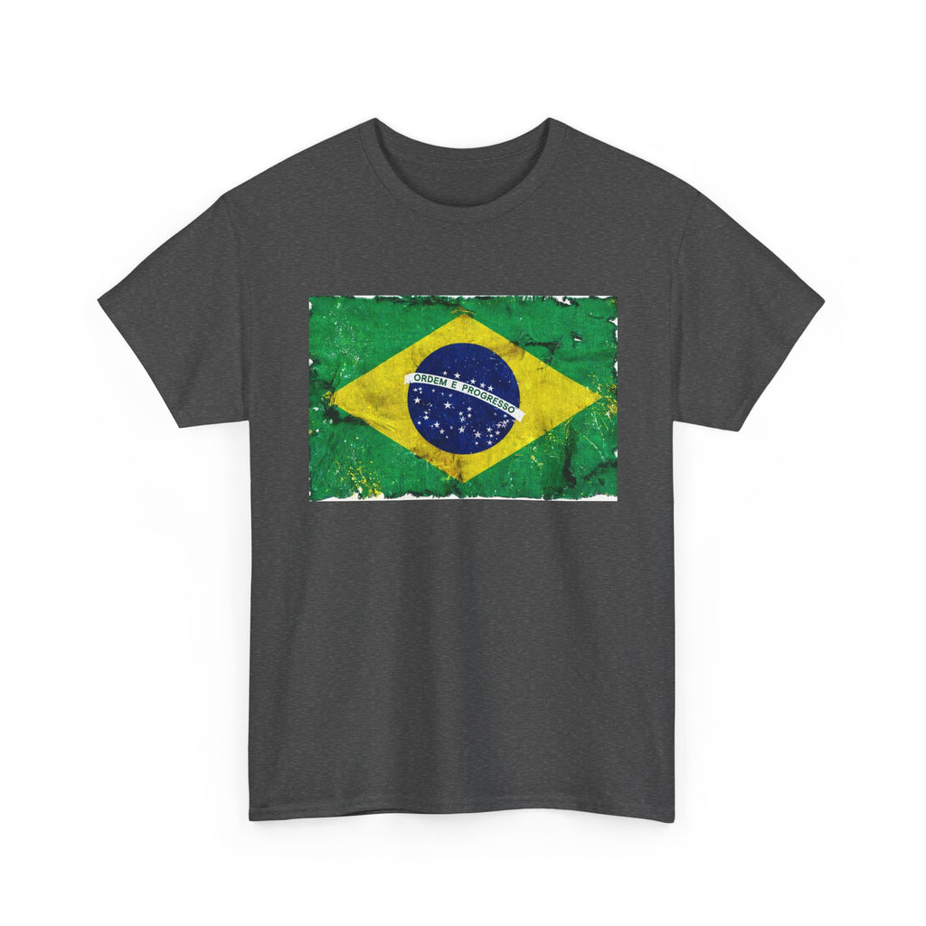 Distressed Brazil Flag Tee | Brazil Graphic Cotton T-Shirt