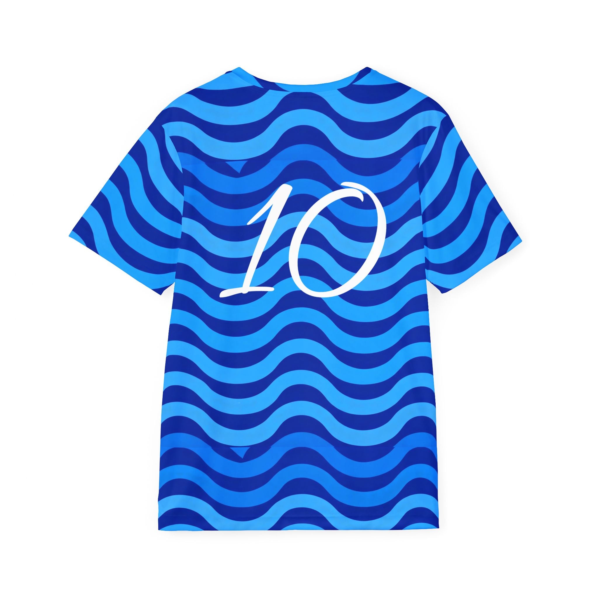 Blue Wavy Pattern Brazil Jersey | Sports Shirt