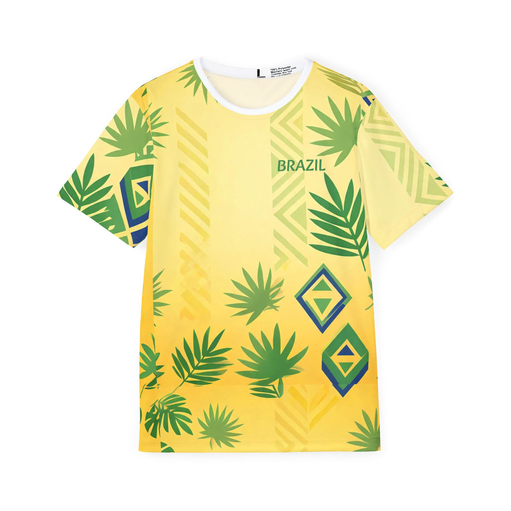 Brazil Tropical Leaf Football Jersey | Number 10 Soccer Shirt