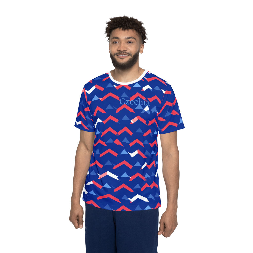 Czechia Red White Blue Pattern Sports Jersey | All-Over Print