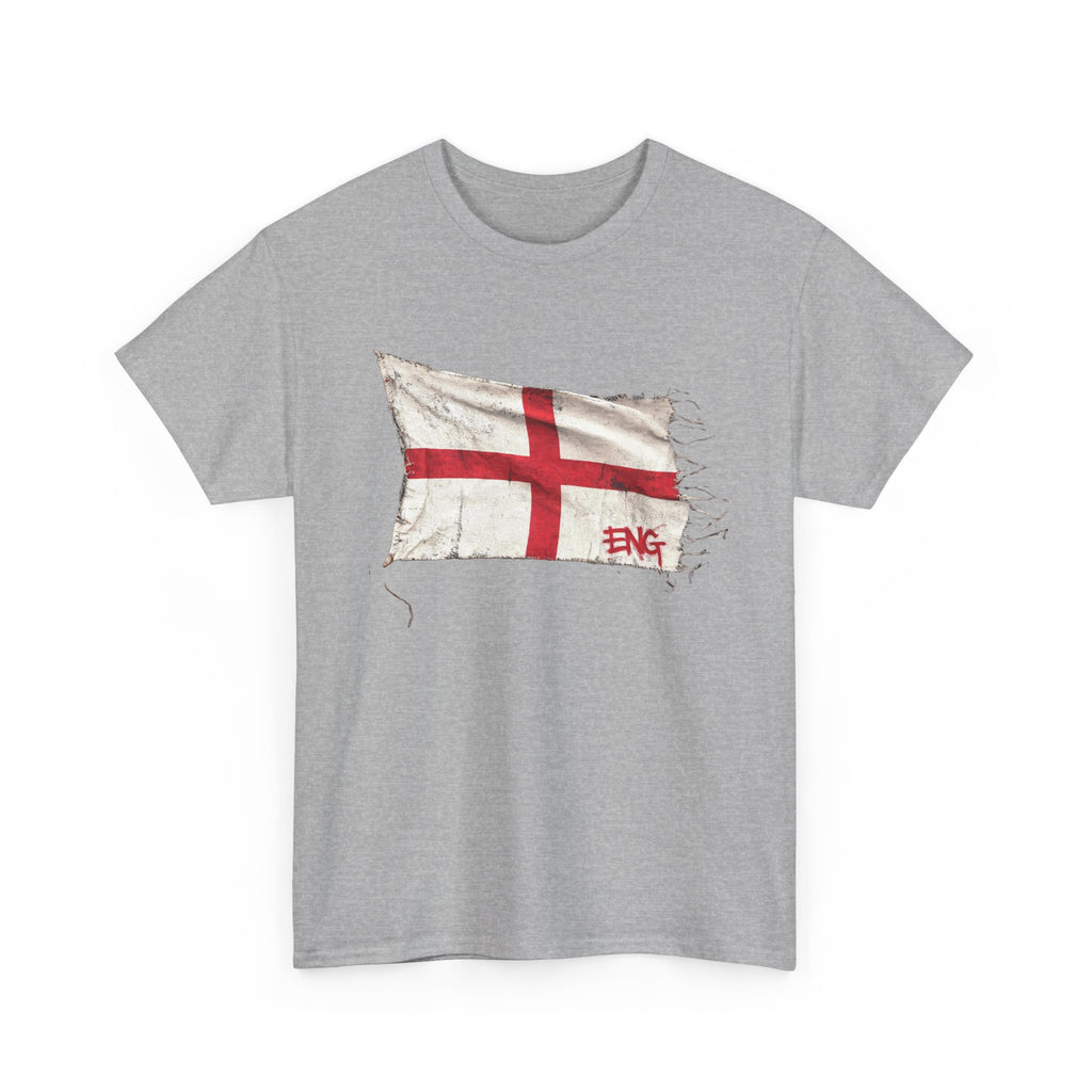 Distressed England Flag Tee | England Graphic Cotton T-Shirt