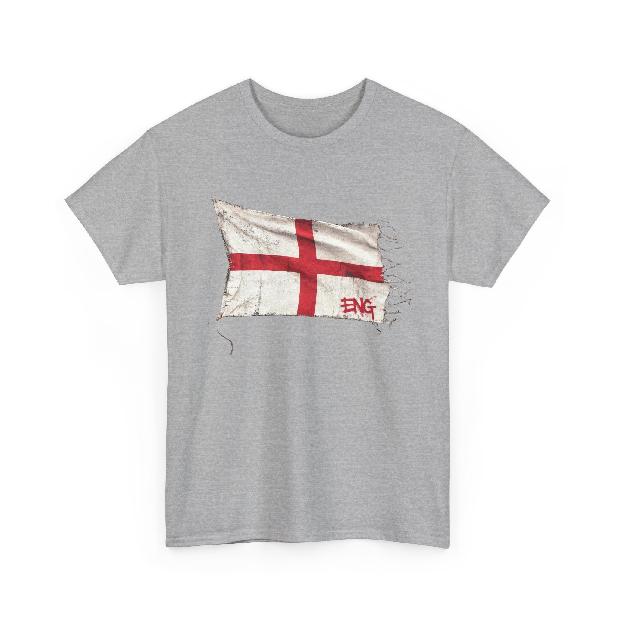 Distressed England Flag Tee | England Graphic Cotton T-Shirt