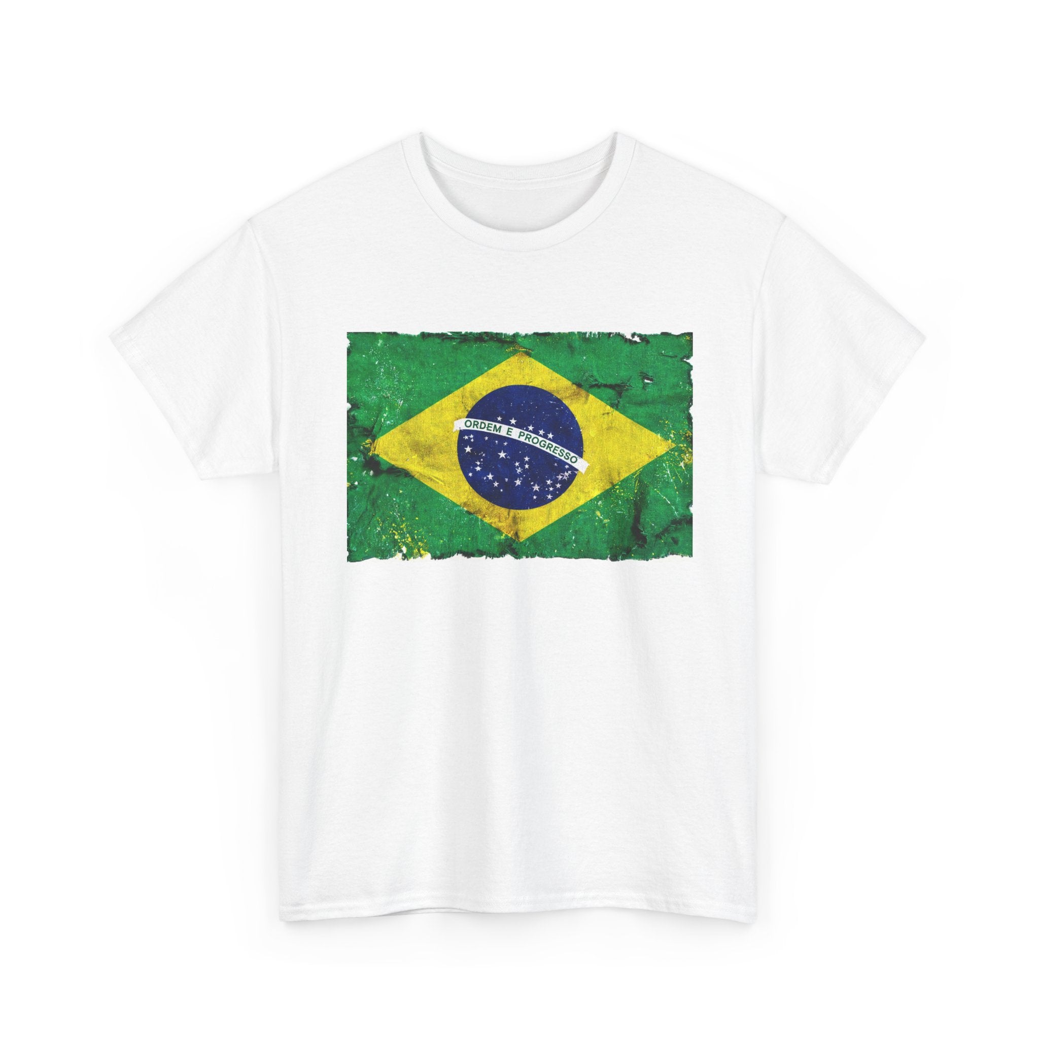 Distressed Brazil Flag Tee | Brazil Graphic Cotton T-Shirt