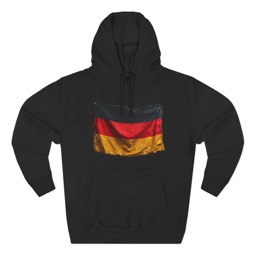 Distressed Germany Flag Pullover Hoodie | Germany Graphic Fleece Hoodie
