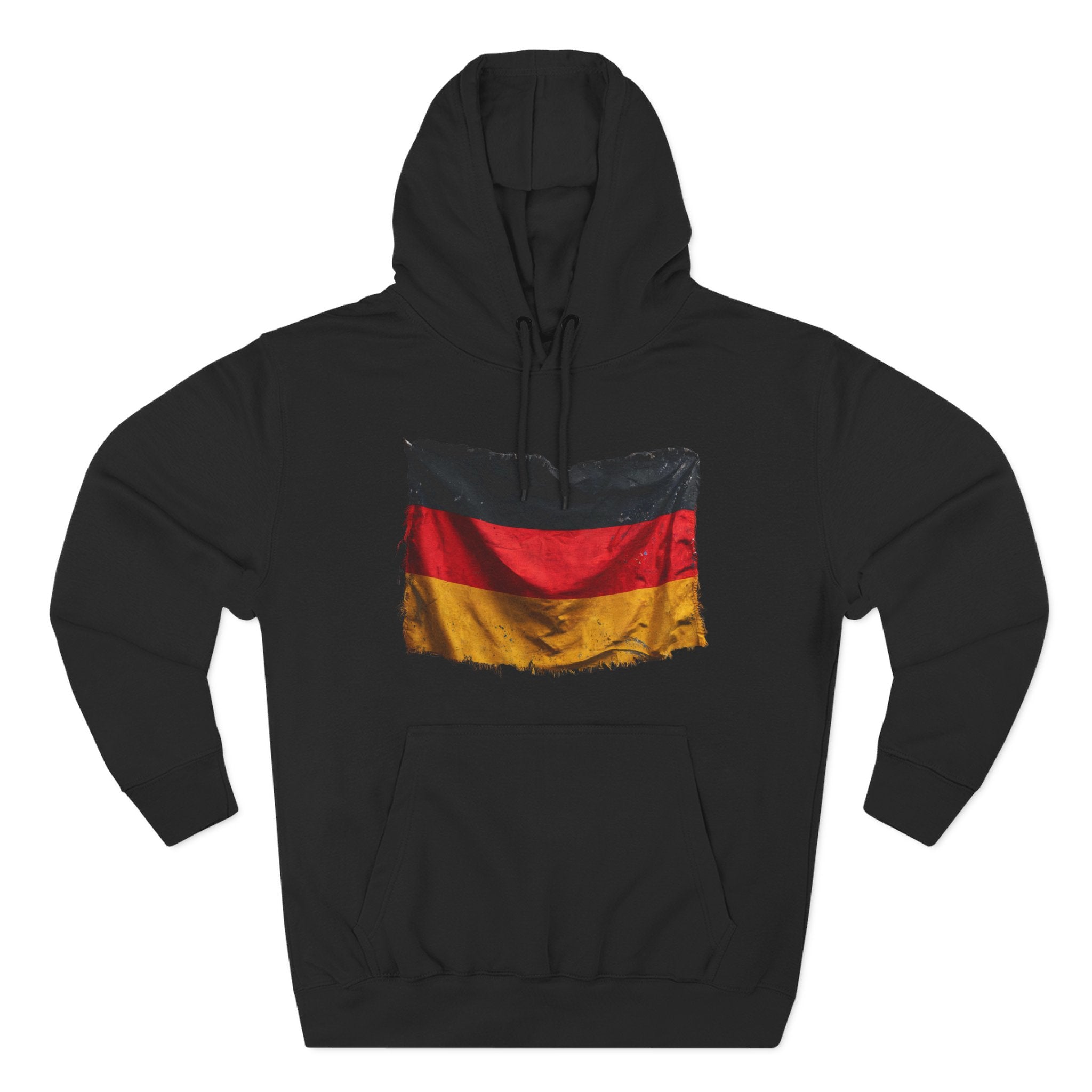 Distressed Germany Flag Pullover Hoodie | Germany Graphic Fleece Hoodie