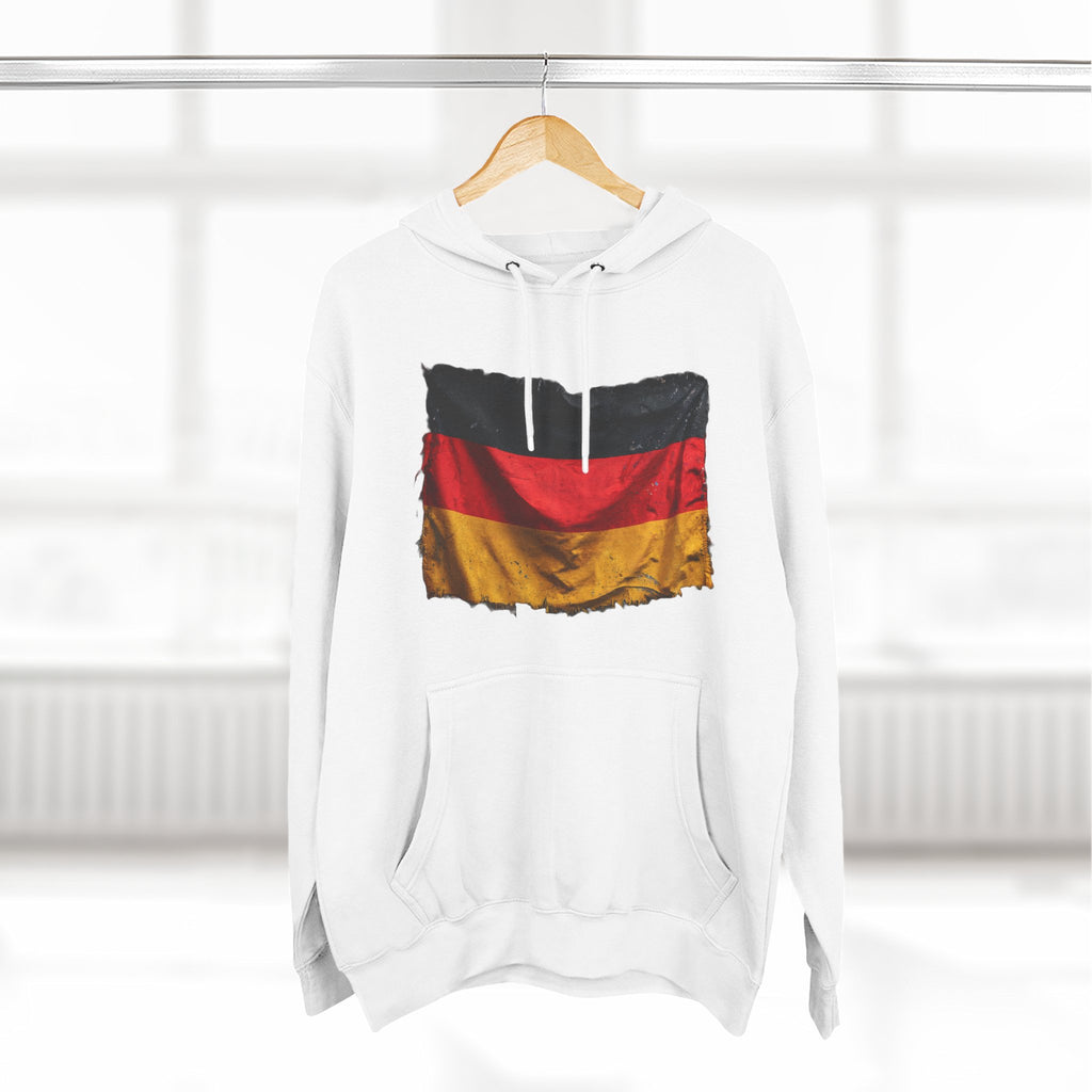 Distressed Germany Flag Pullover Hoodie | Germany Graphic Fleece Hoodie