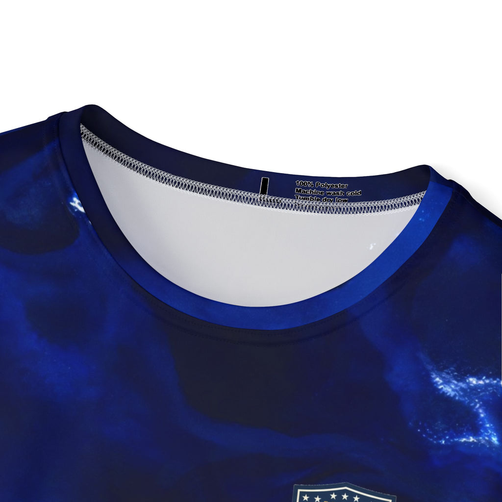 Blue Marble Swirl Men's Jersey | All-Over Print Sports Shirt