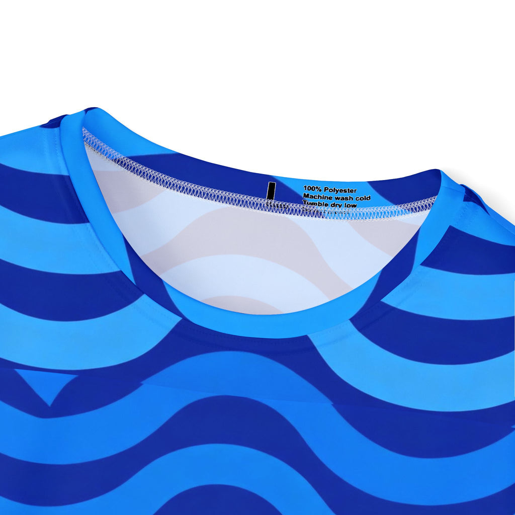 Blue Wavy Pattern Brazil Jersey | Sports Shirt