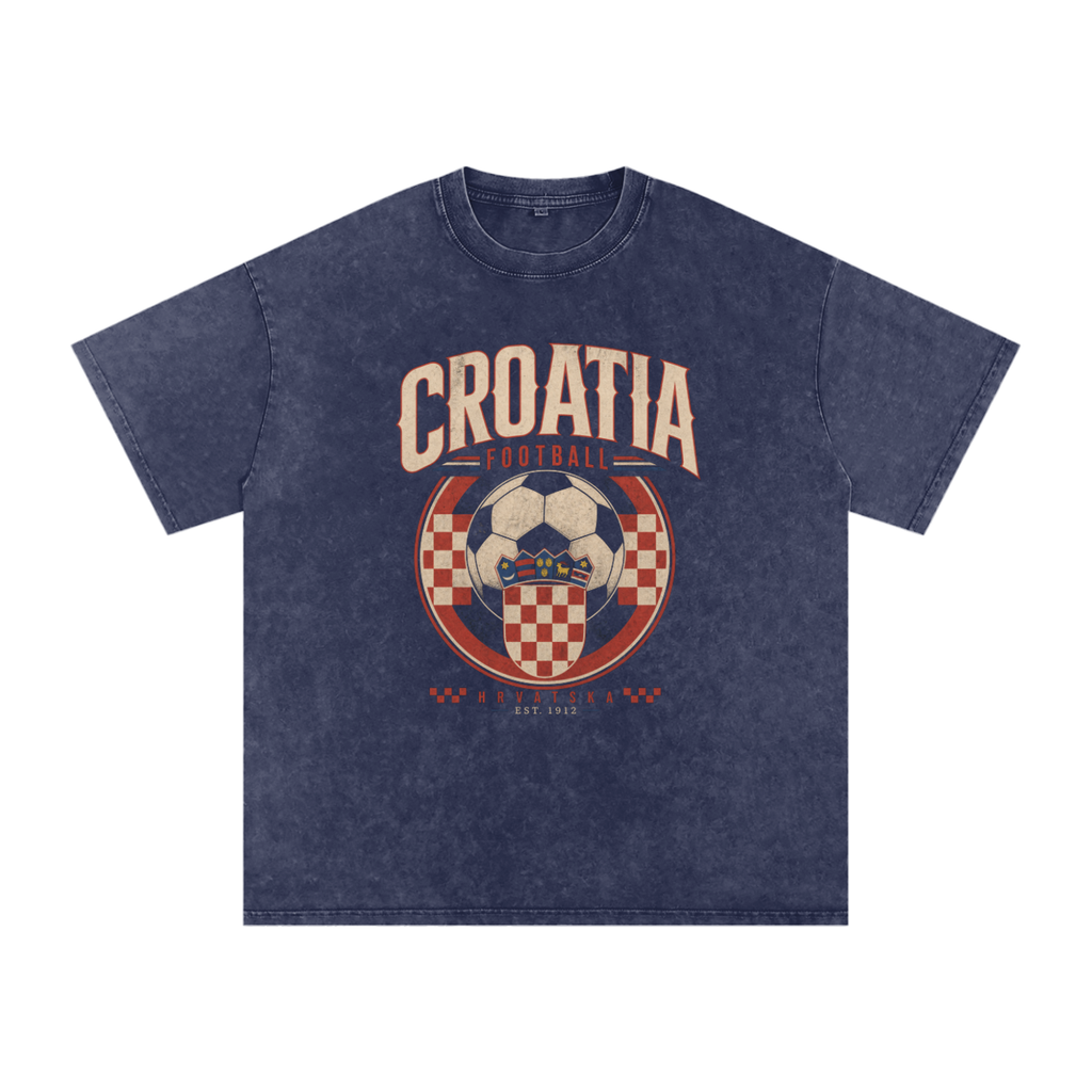 Croatia Vintage Football Tee