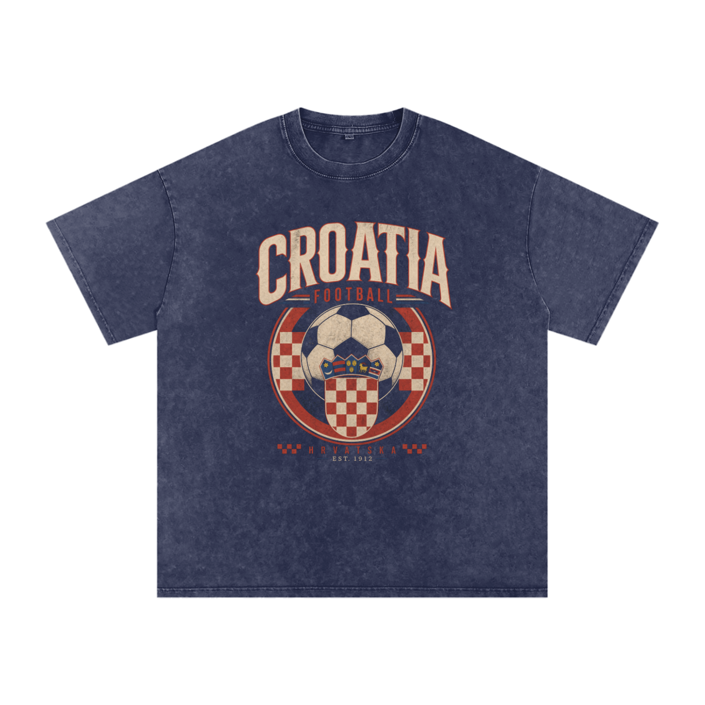 Croatia Vintage Football Tee