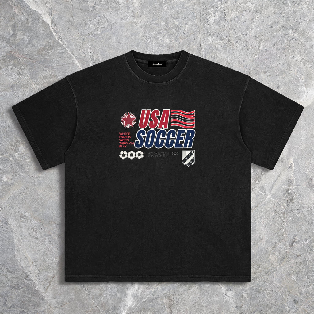 USA 90s Blockcore Enzyme Washed T-Shirt