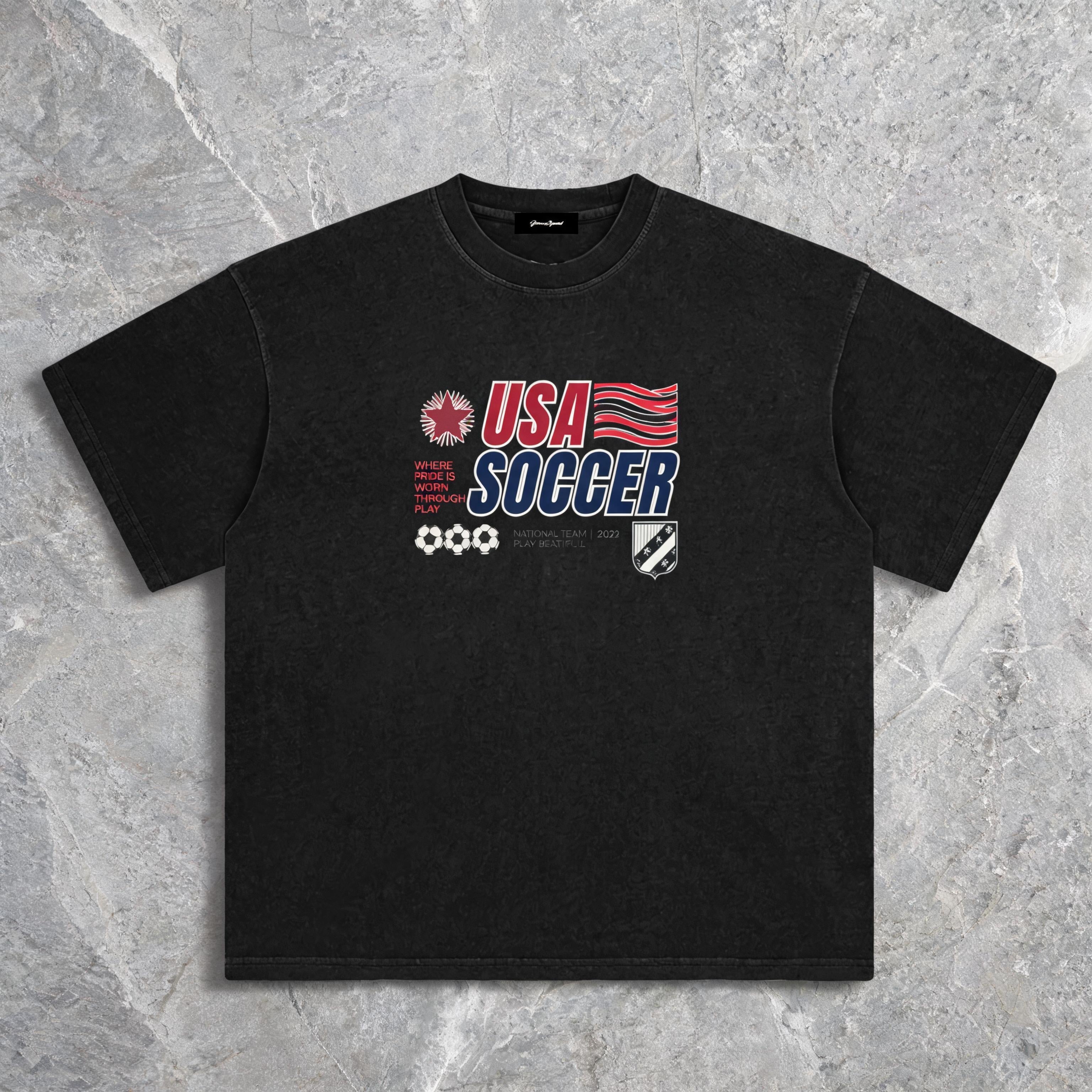 USA 90s Blockcore Enzyme Washed T-Shirt