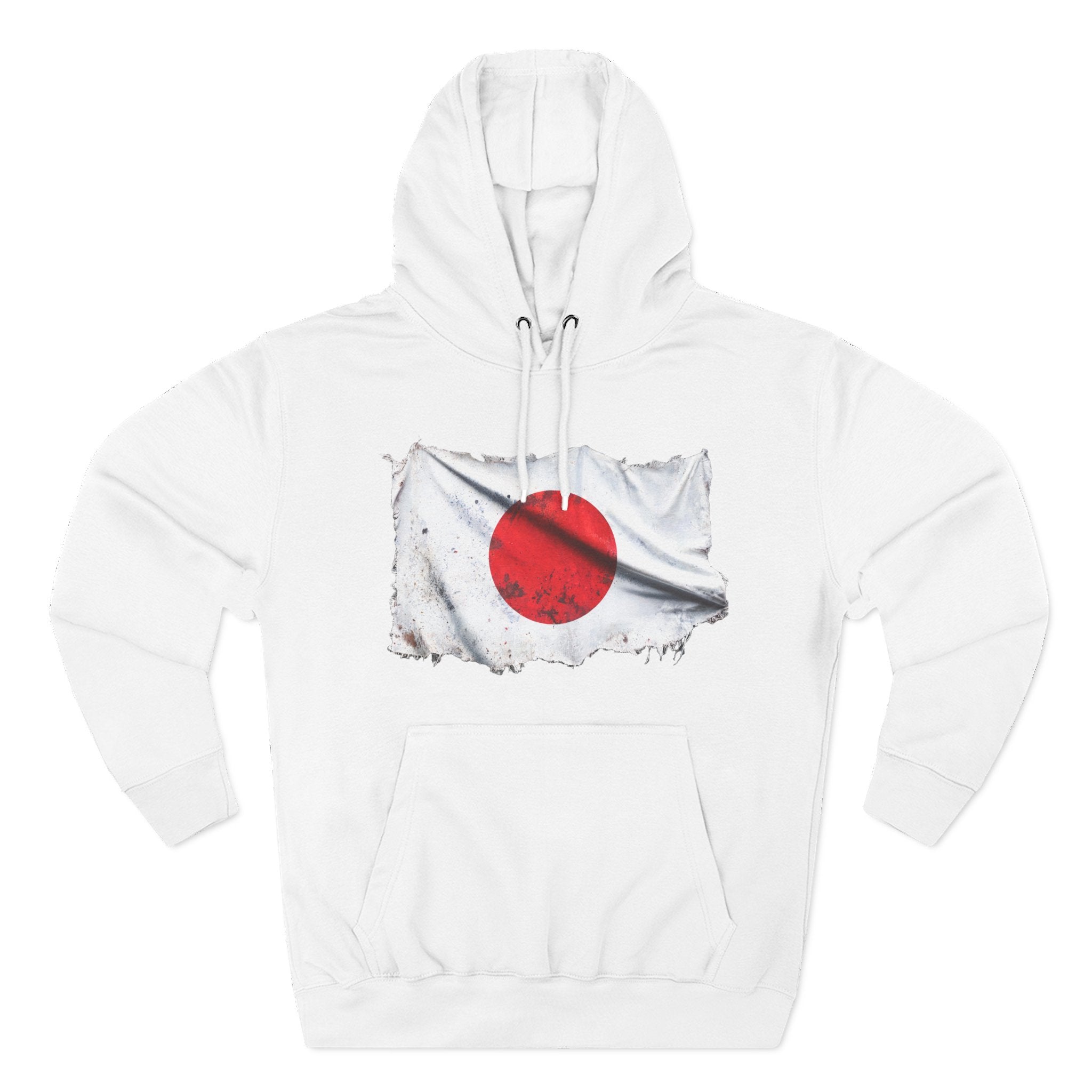 Distressed Japan Flag Pullover Hoodie | Japan Graphic Fleece Hoodie