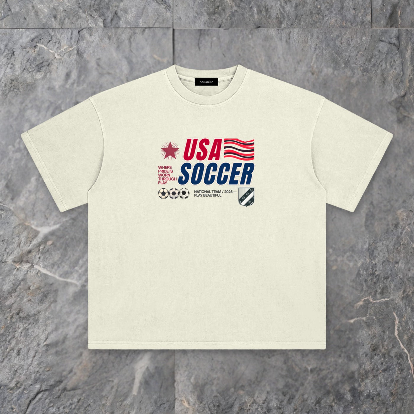USA 90s Blockcore Enzyme Washed T-Shirt