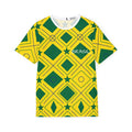 Brazil Geometric Pattern Jersey | Yellow Green Brasil Soccer Shirt