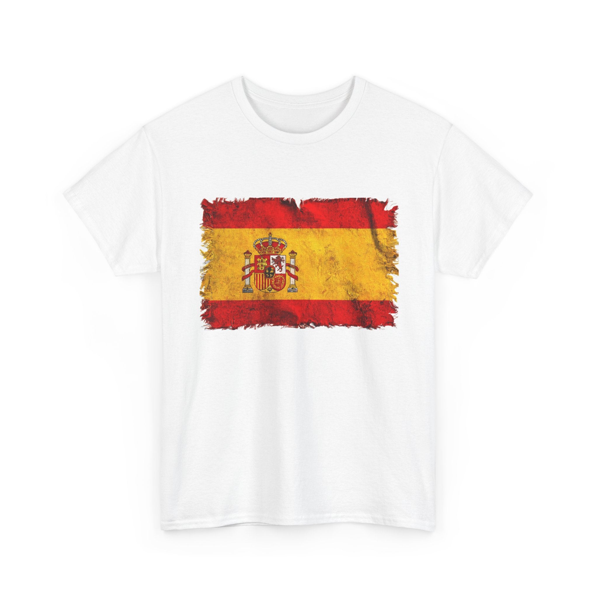 Distressed Spain Flag Tee | Spain Graphic Cotton T-Shirt