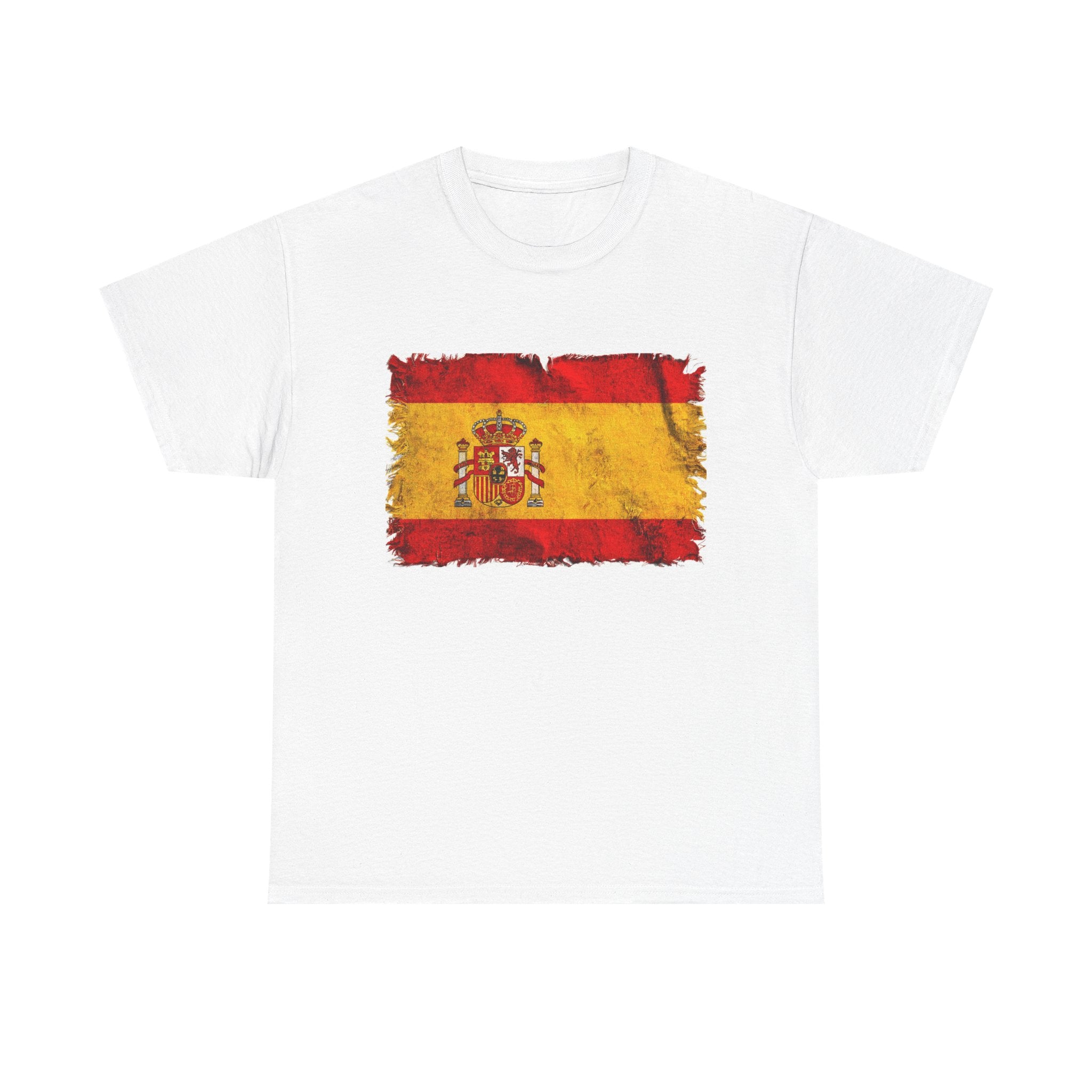 Distressed Spain Flag Tee | Spain Graphic Cotton T-Shirt