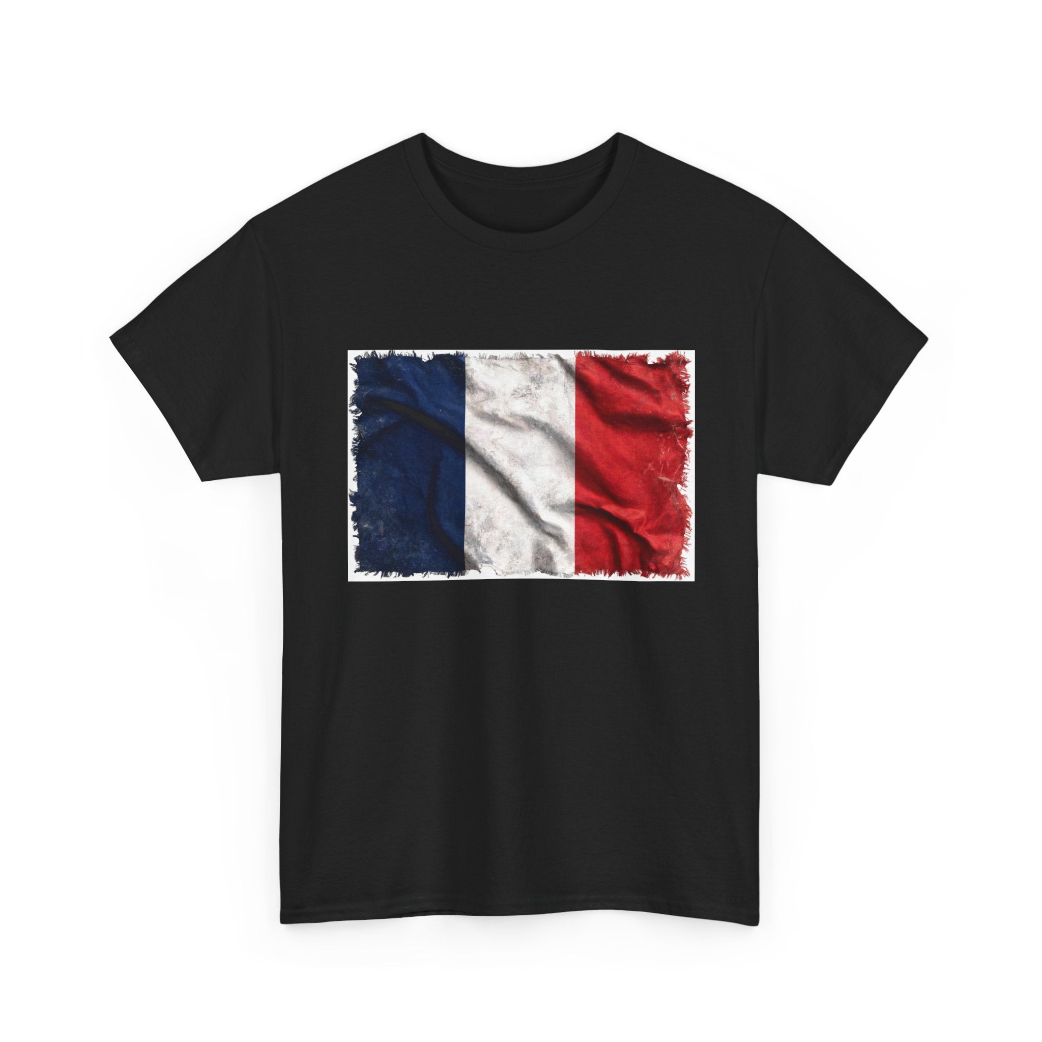 Distressed France Flag Tee | France Graphic Cotton T-Shirt