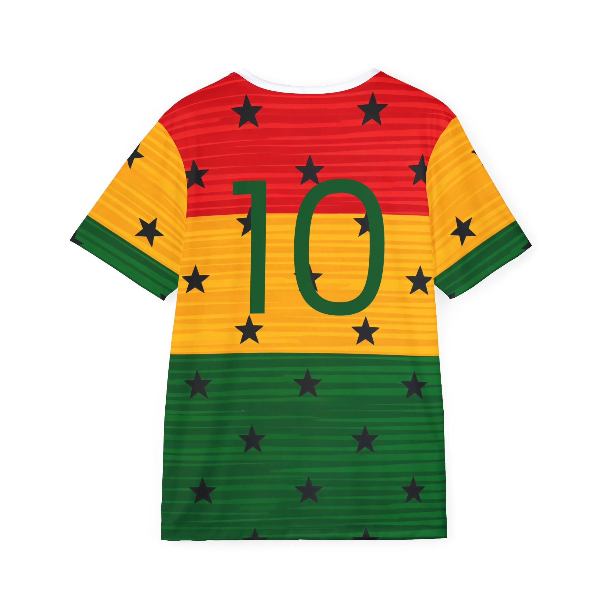 Ghana Red Yellow Green Star Stripe Jersey | Sports Jersey