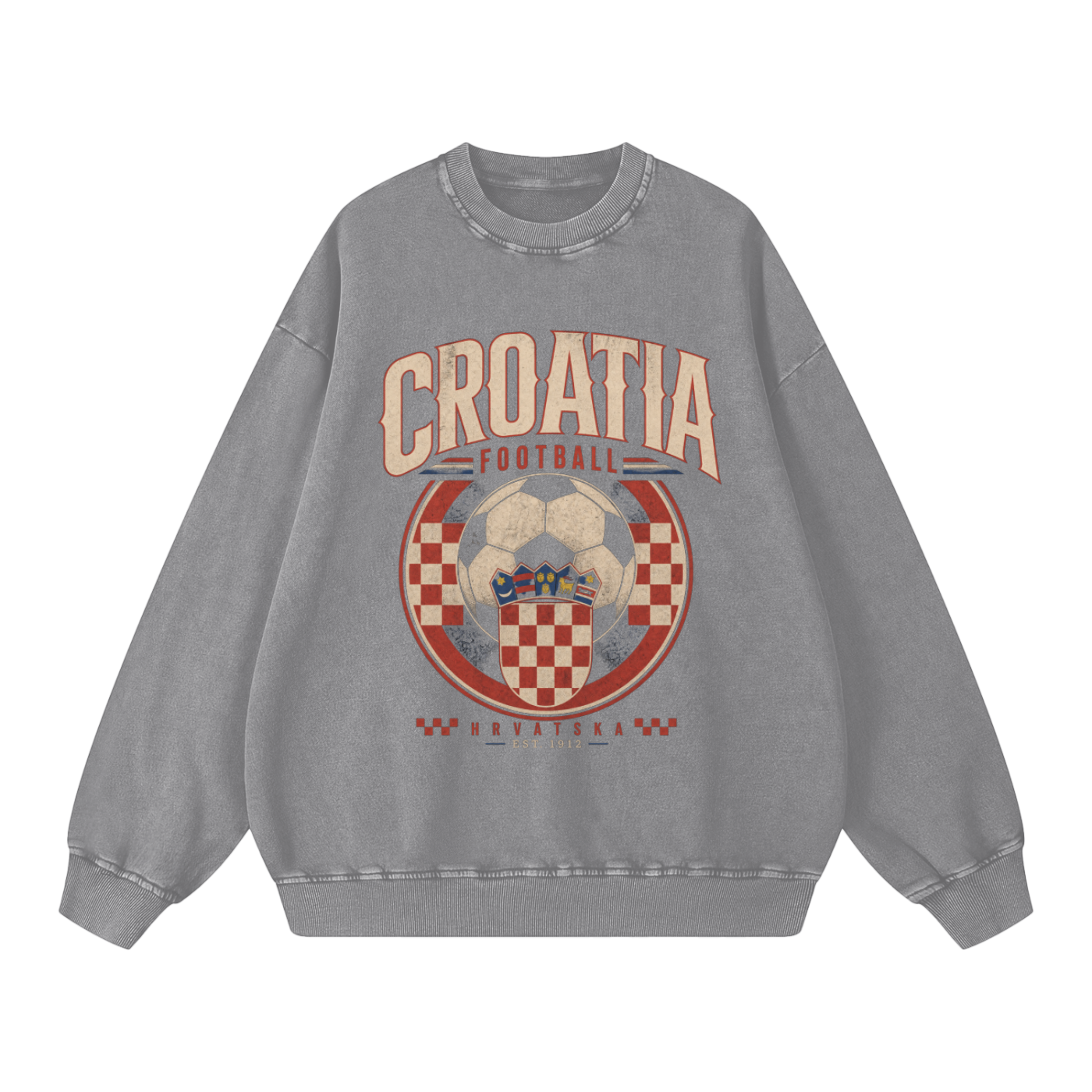 Croatia Vintage Football Crewneck