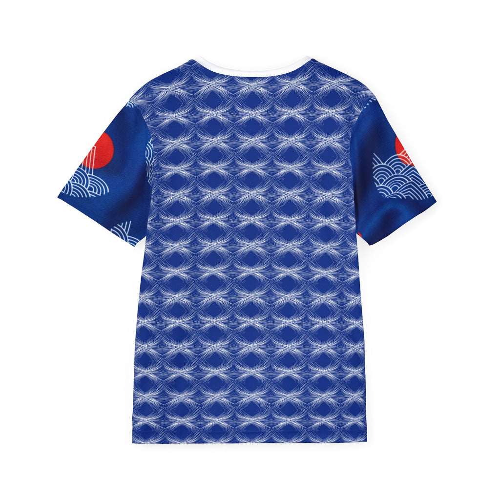 Japan Blue Wave Pattern Sports Jersey | All-Over Print