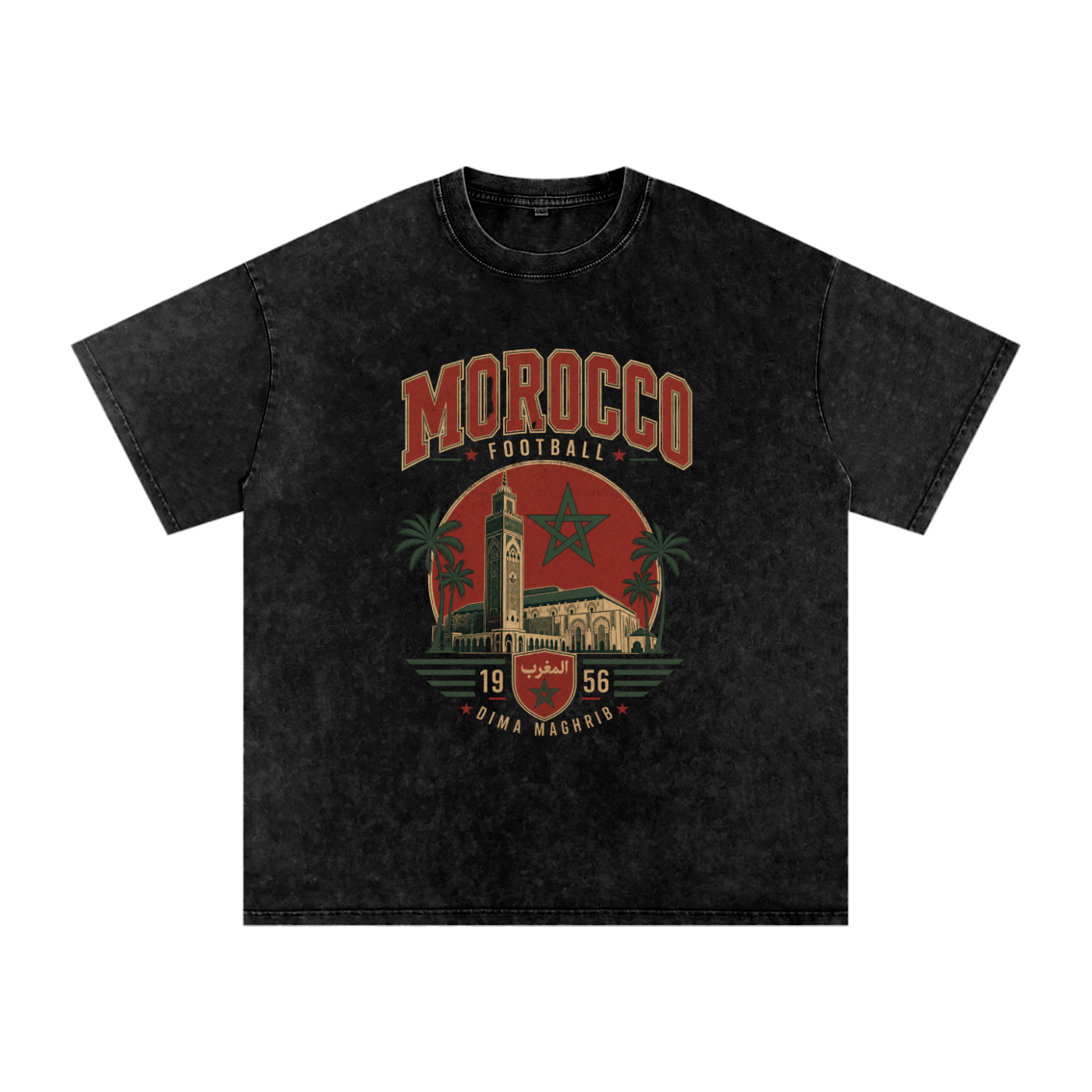 Vintage Morocco Snow Washed Oversized Cotton T-Shirt