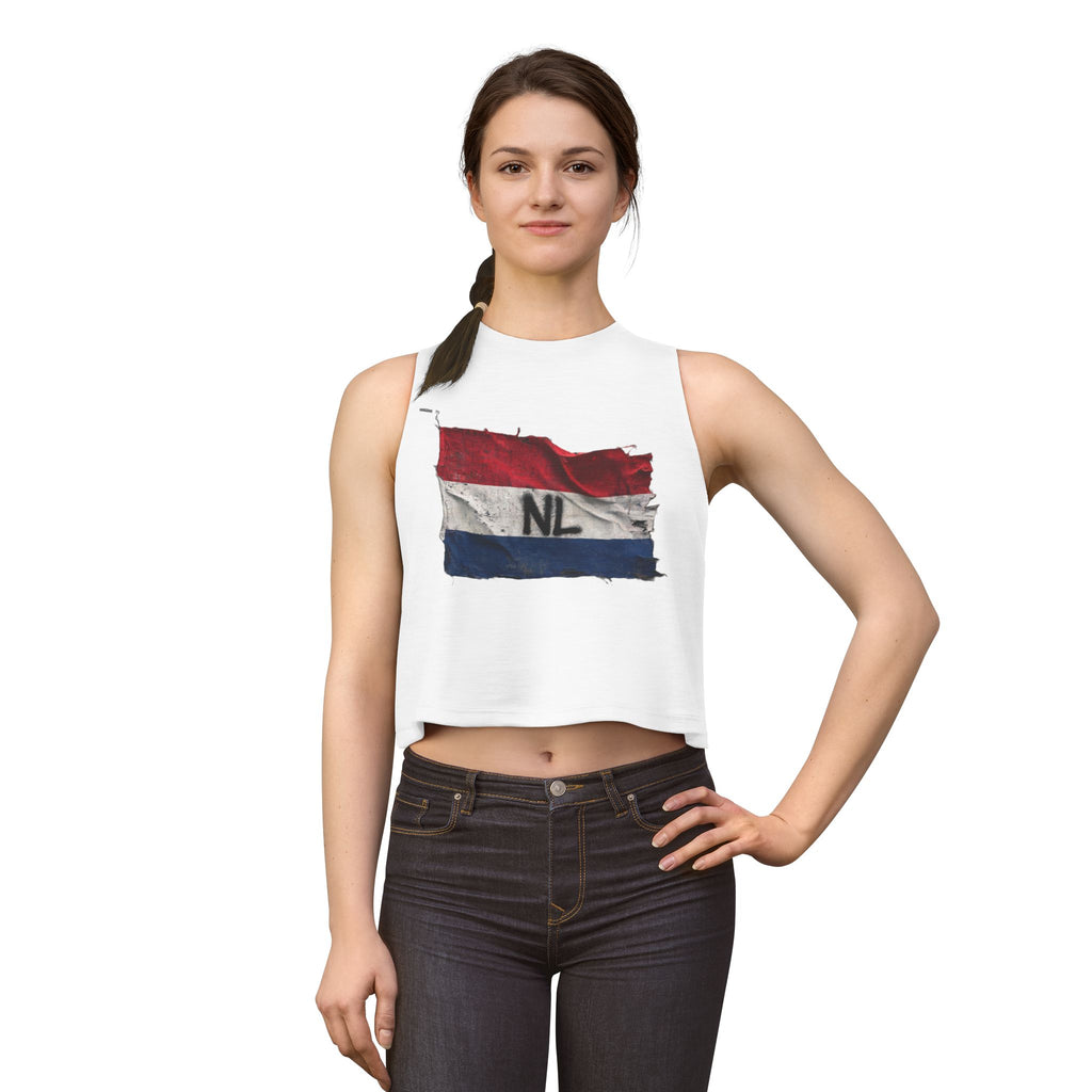 NL Flag Women's Crop Top — Vintage Netherlands Flag Cropped Tank