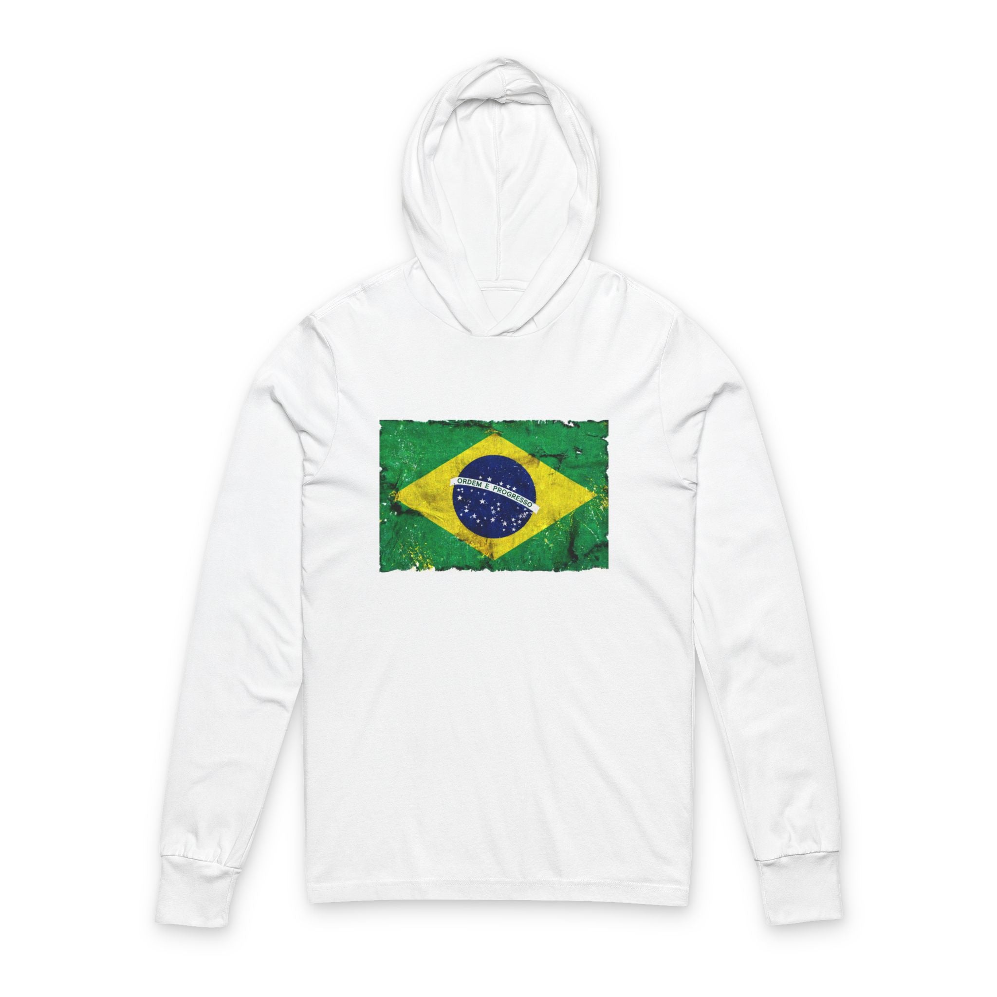 Brazil Flag distressed design Hooded Tee | Brazilian Pride, Vintage Flag