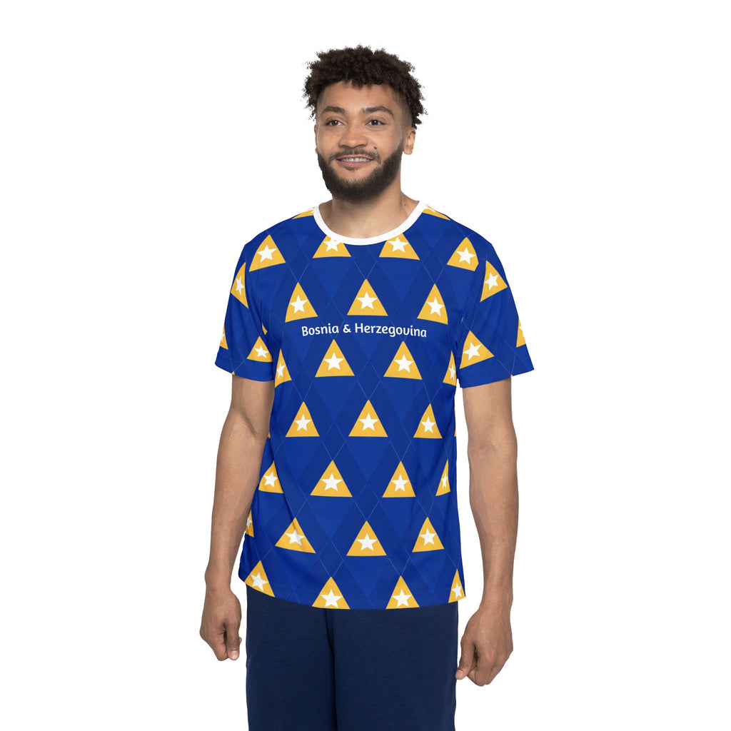 Bosnia & Herzegovina Triangle Pattern Sports Jersey