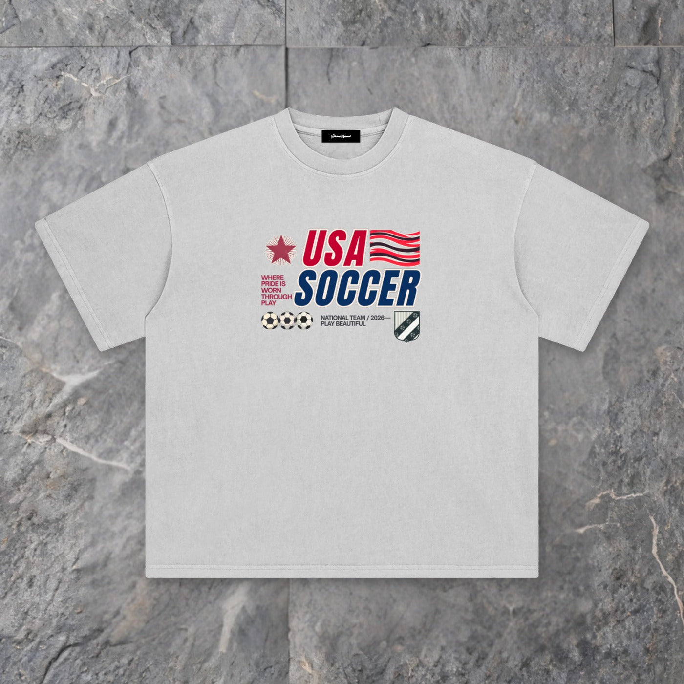 USA 90s Blockcore Enzyme Washed T-Shirt
