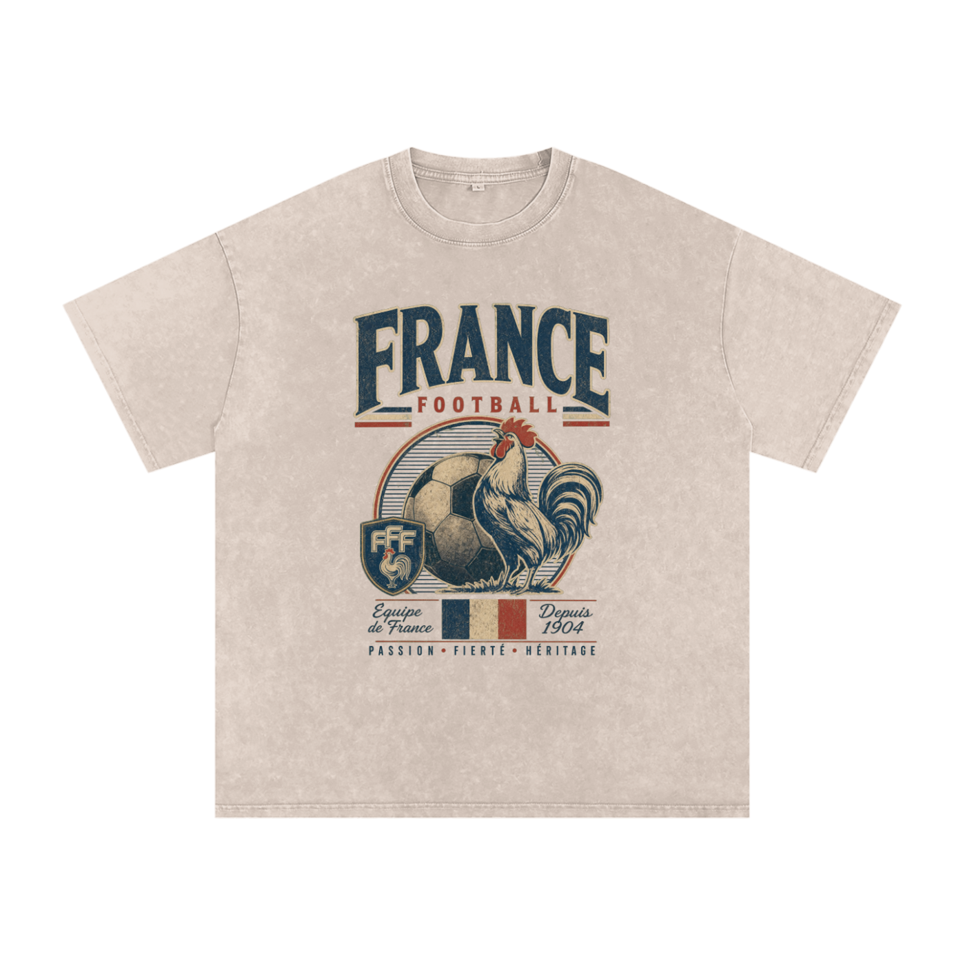 France Vintage Football Tee