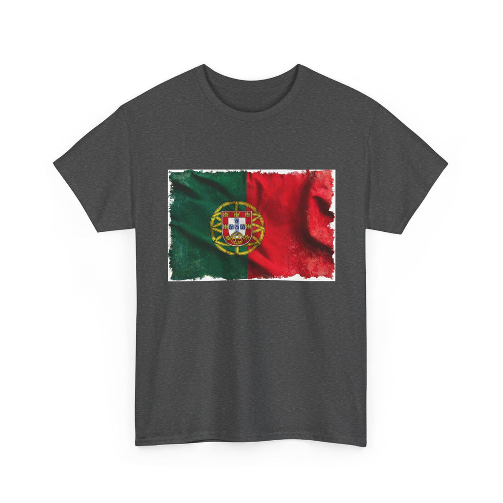 Distressed Portugal Flag Tee | Portugal Graphic Cotton T-Shirt