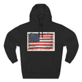 Distressed USA Flag Pullover Hoodie | USA American Flag Fleece Hoodie