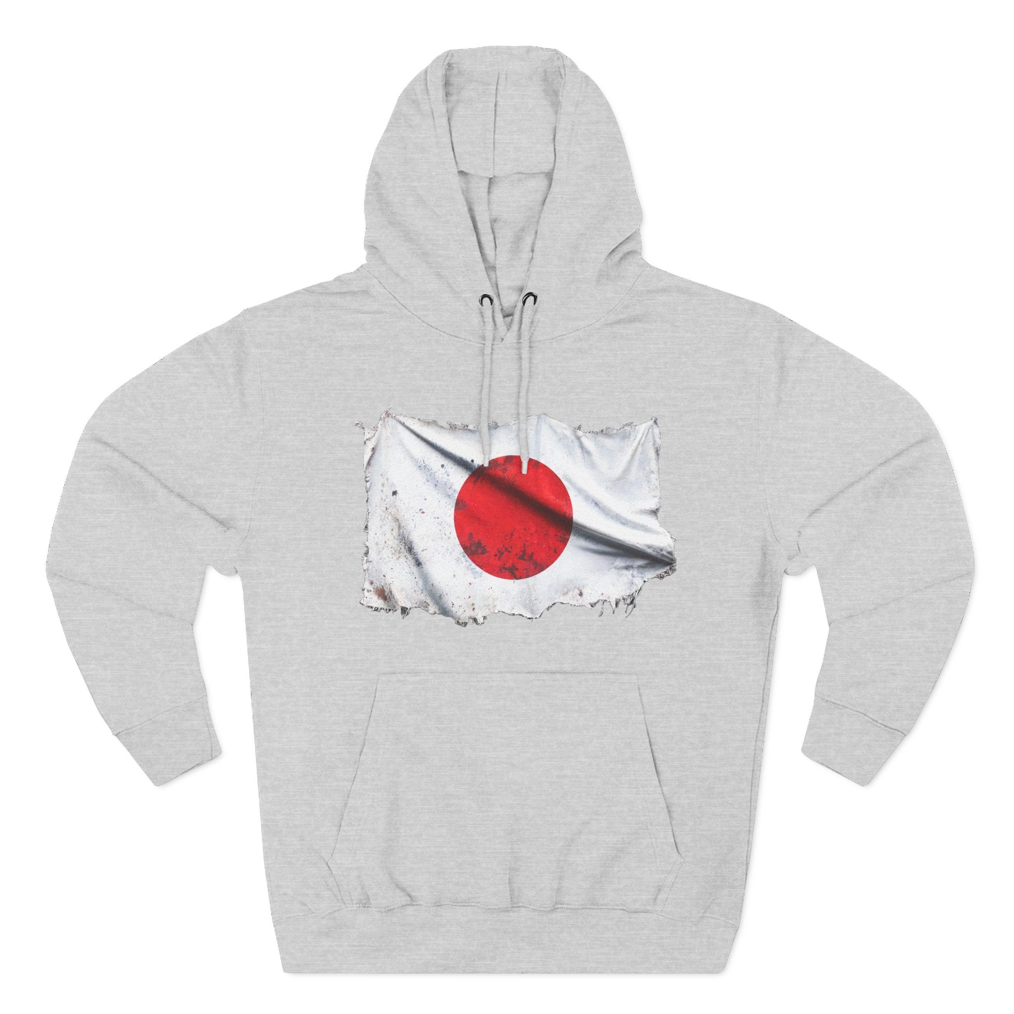 Distressed Japan Flag Pullover Hoodie | Japan Graphic Fleece Hoodie