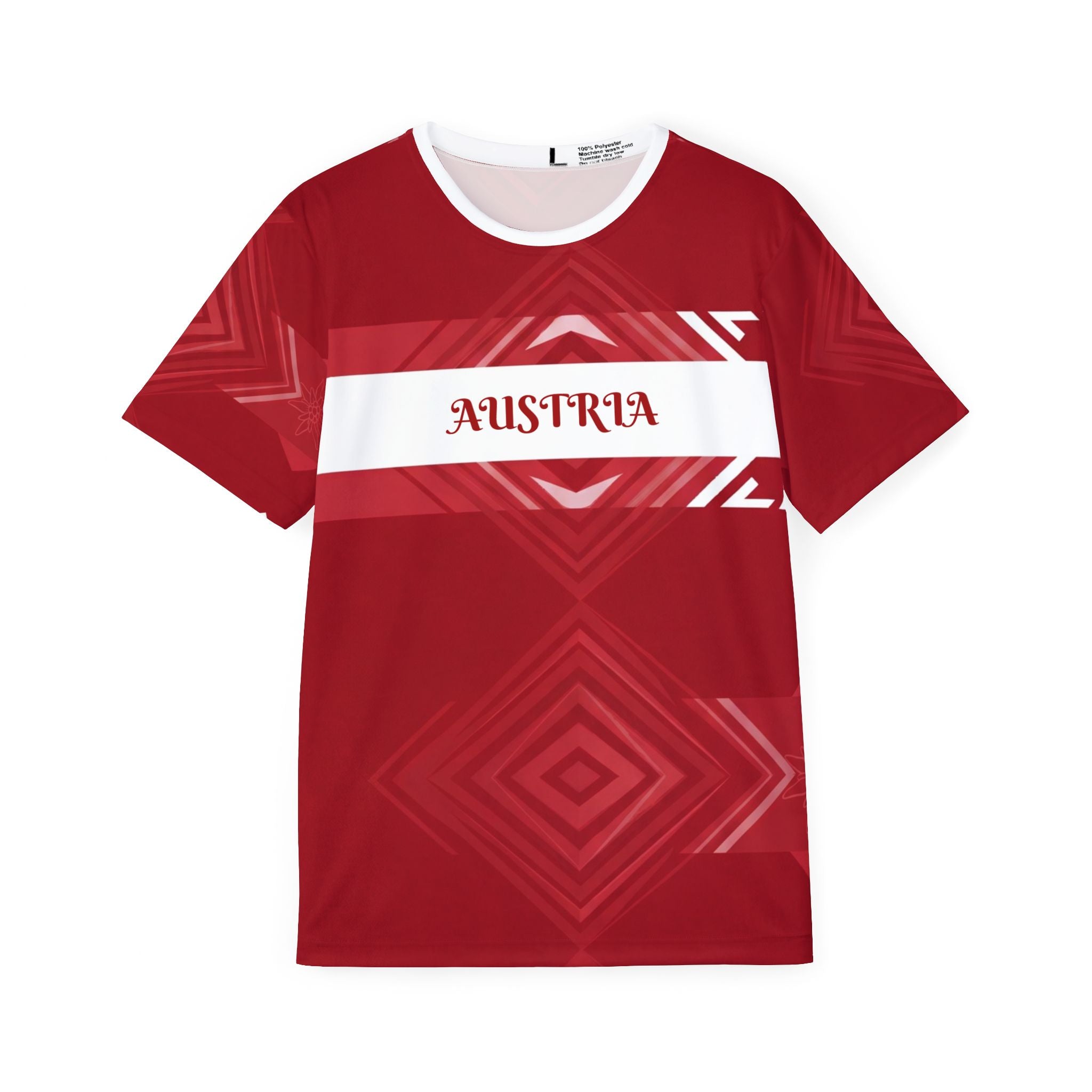 Austria Stripe Pattern Soccer Jersey - Minimalist Football Fan Shirt