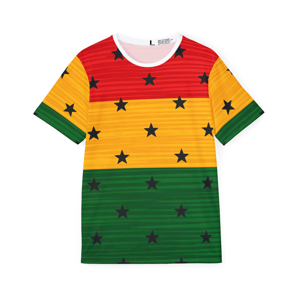 Ghana Red Yellow Green Star Stripe Jersey | Sports Jersey