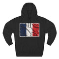 Distressed France Flag Pullover Hoodie | France Graphic Fleece Hoodie