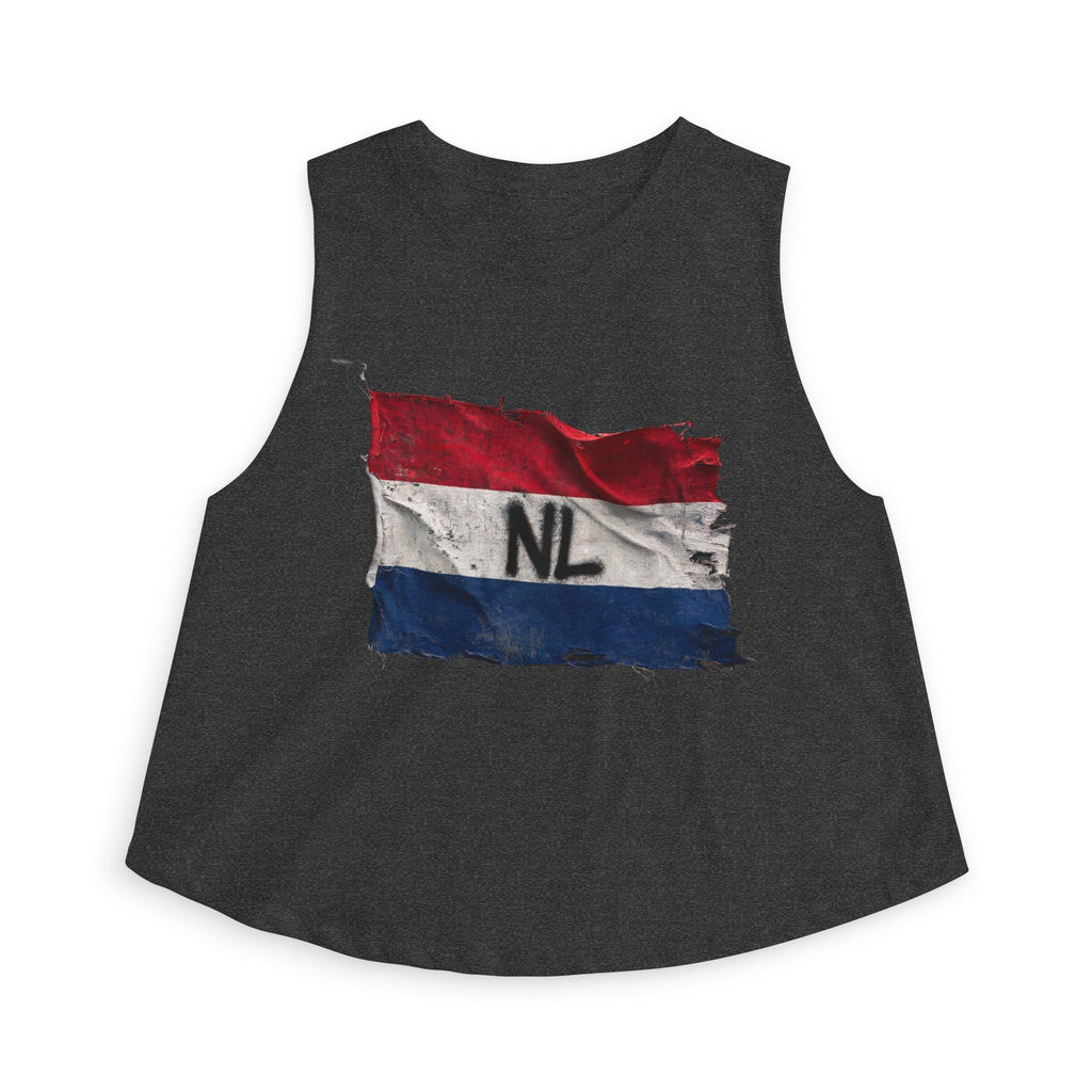NL Flag Women's Crop Top — Vintage Netherlands Flag Cropped Tank