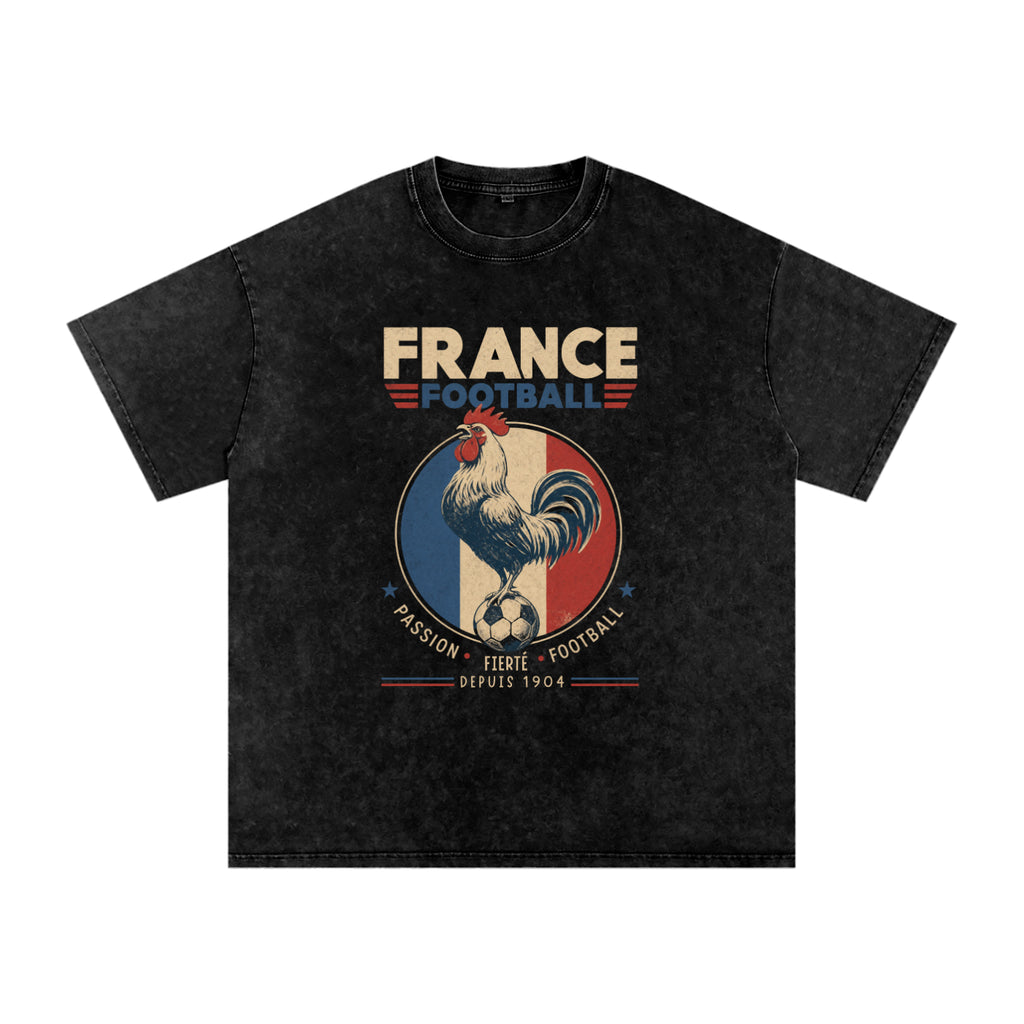 Vintage Heritage Snow Washed Cotton T-Shirt - France Edition