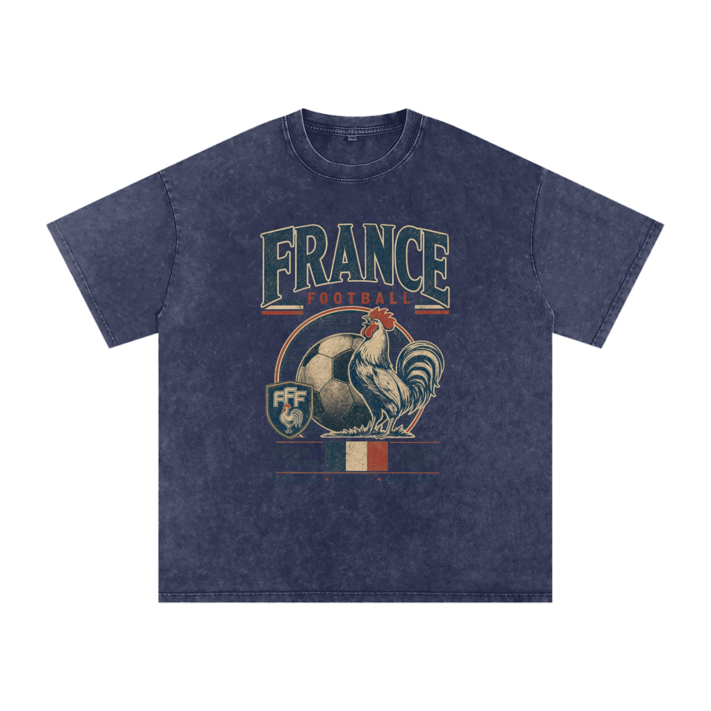 France Vintage Football Tee