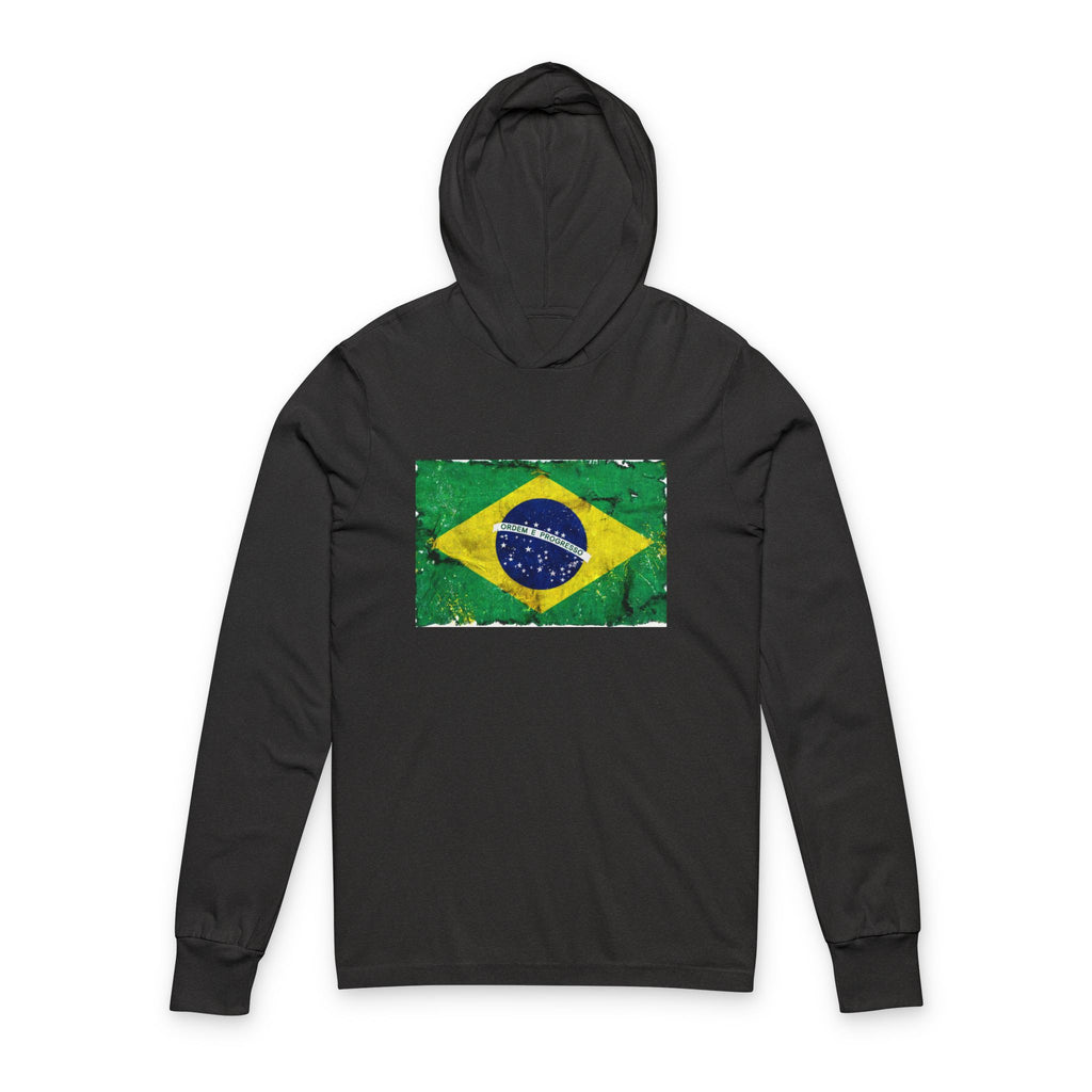 Brazil Flag distressed design Hooded Tee | Brazilian Pride, Vintage Flag