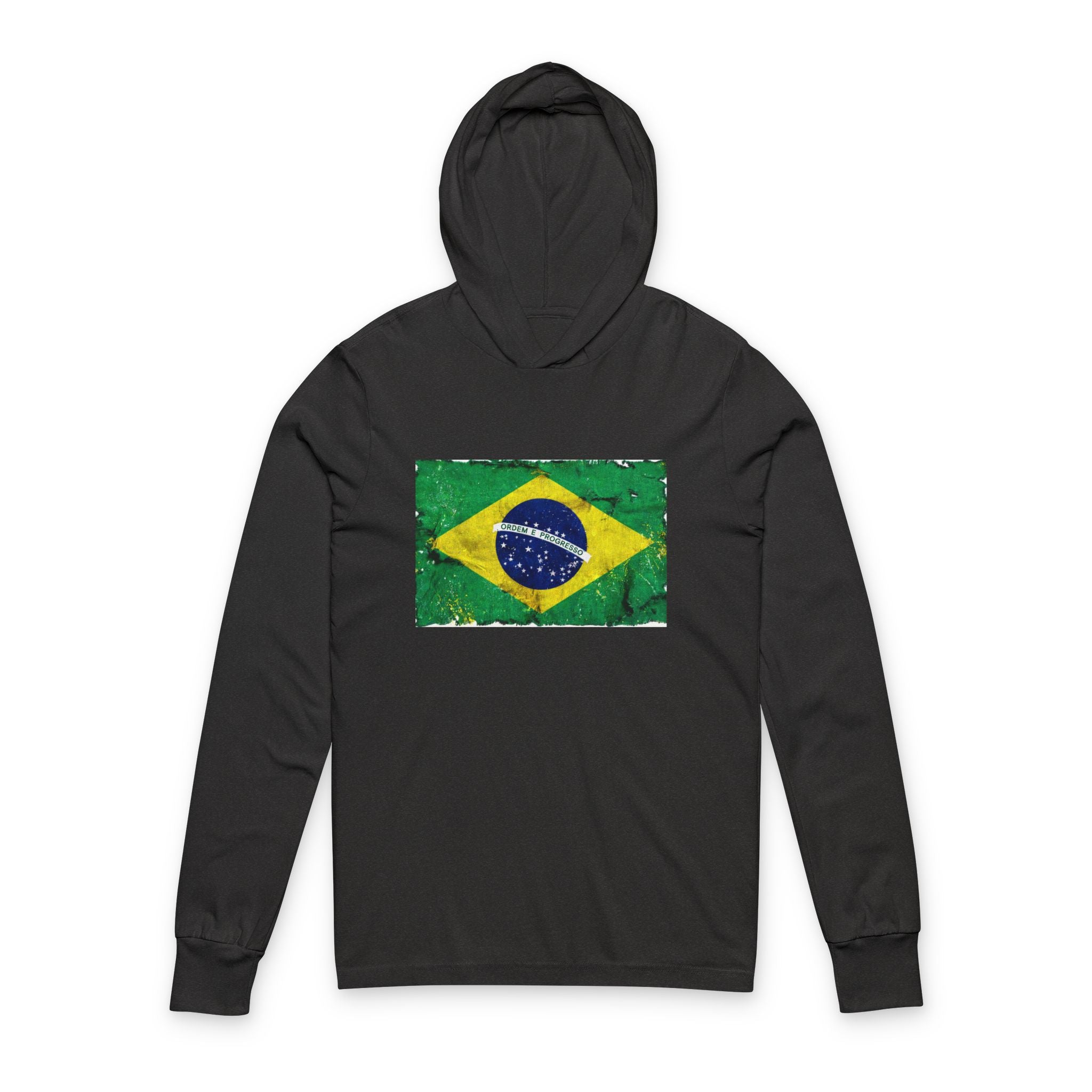 Brazil Flag distressed design Hooded Tee | Brazilian Pride, Vintage Flag