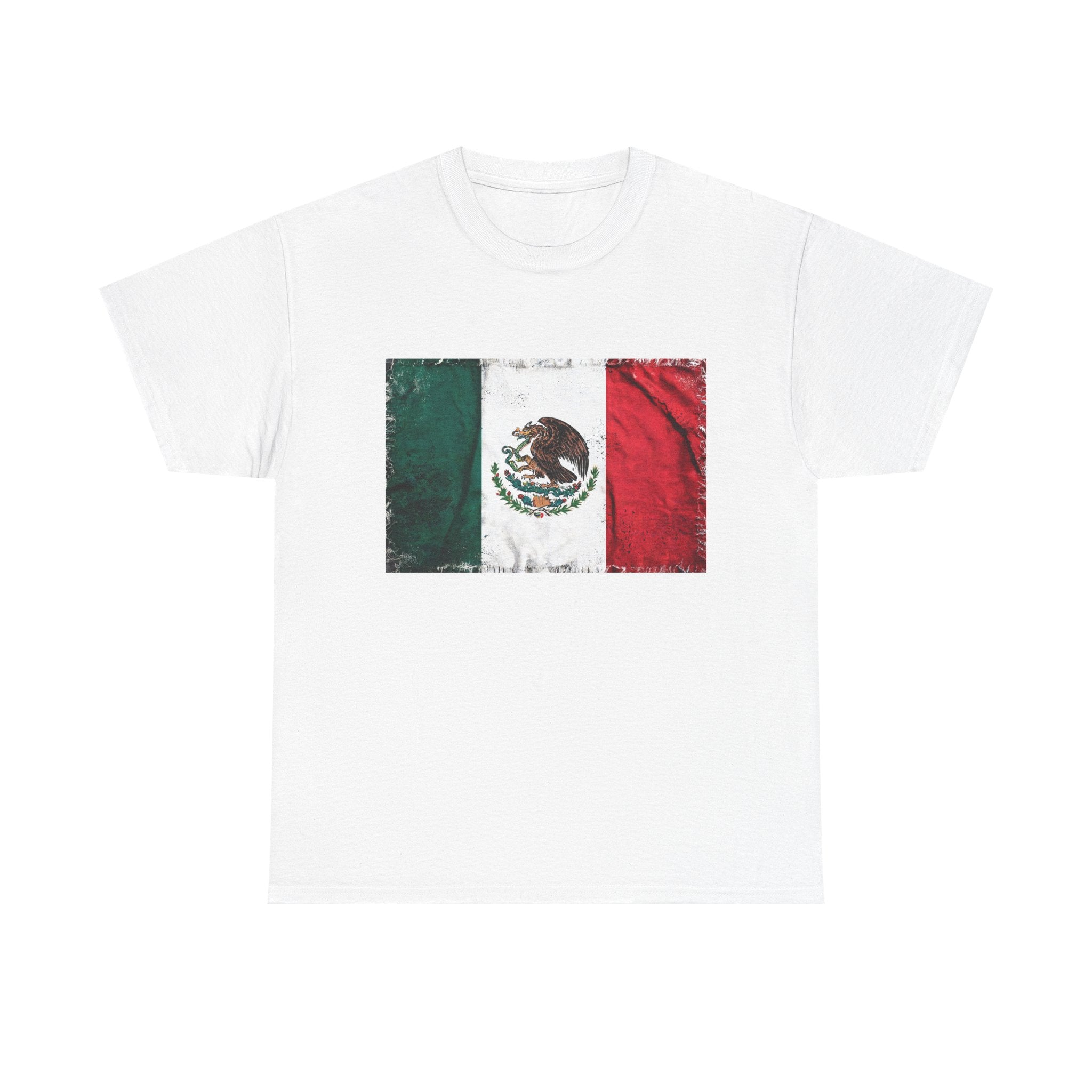 Distressed Mexico Flag Tee | Mexico Graphic Cotton T-Shirt