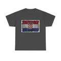 Distressed Croatia Flag Tee | Croatia Graphic Cotton T-Shirt