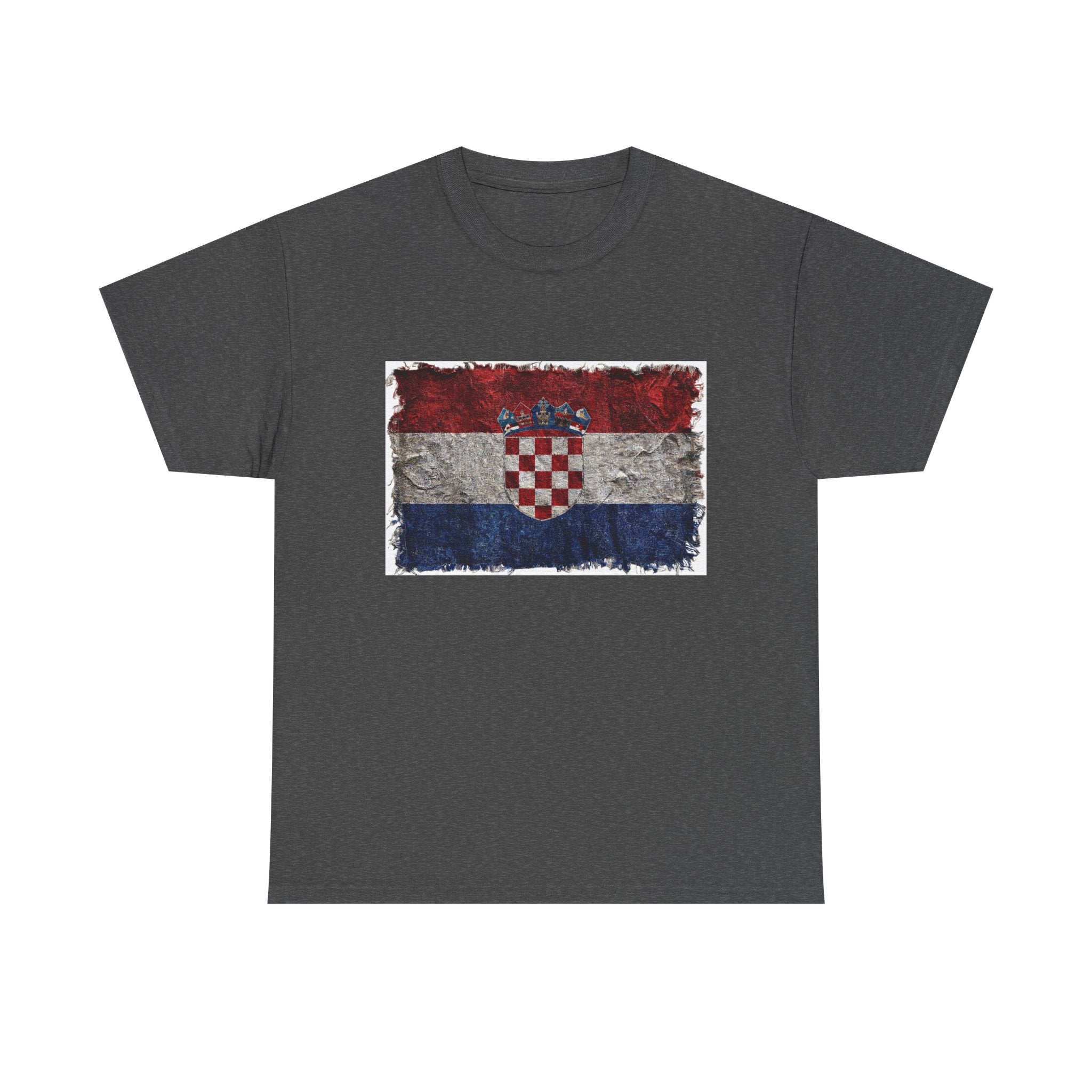 Distressed Croatia Flag Tee | Croatia Graphic Cotton T-Shirt